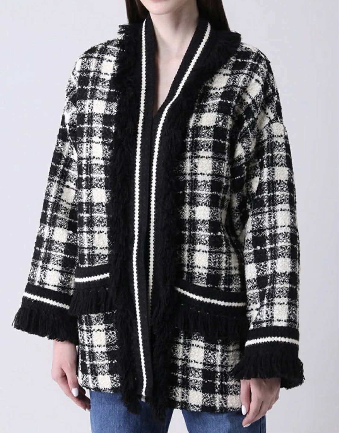 Gucci Gucci Black Ivory Wool Boucle Tweed Jacket Size XS / US 0-2 / IT 36-38 - 1 Thumbnail