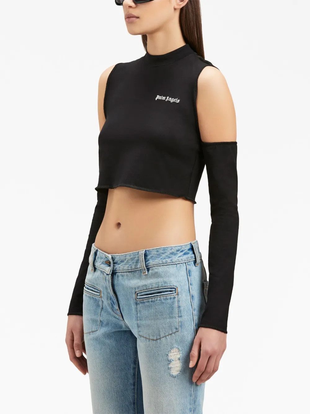Palm Angels o1y1225 Crop Top in Black Size M / US 6-8 / IT 42-44 - 3 Thumbnail