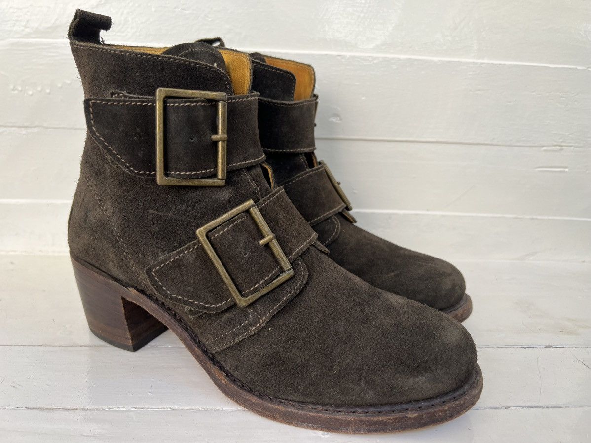 Frye Frye Sabrina Double Buckle Fatigue Leather Suede Boots Size US 10 / IT 40 - 3 Thumbnail