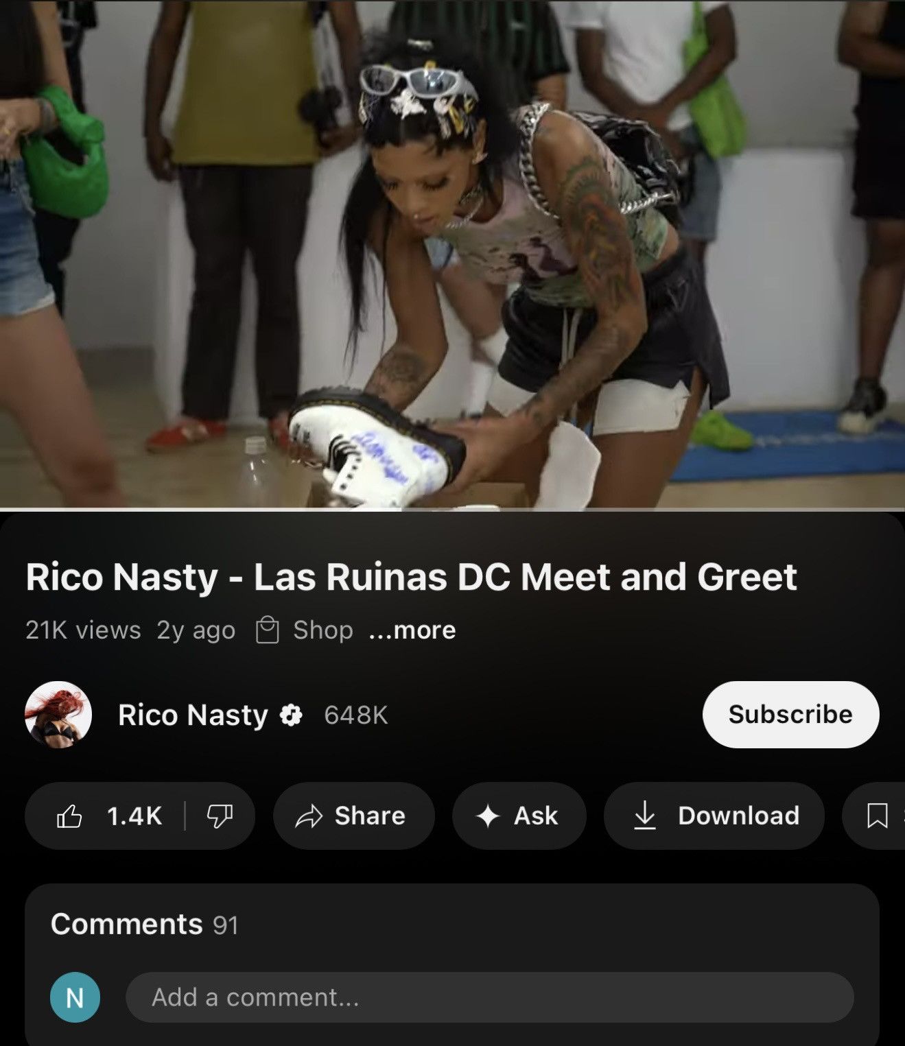 Dr. Martens Dr. Martens Rico Nasty Signed (Tattoo Ink) Jadon Boots, Rare Size US 7 / IT 37 - 3 Thumbnail