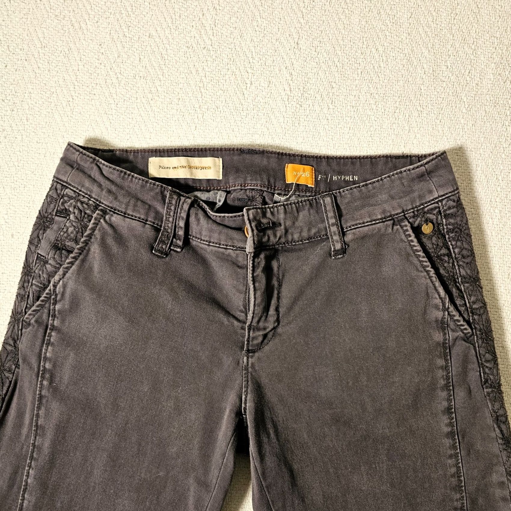 Vintage Pilcro Jeans Gray No 26 Stretch Straight Leg Women Round Regular Inseam 29.5in Slim Twill Cotton Spandex Mid-Rise Chair? Size 26" / US 2 / IT 38 - 3 Thumbnail