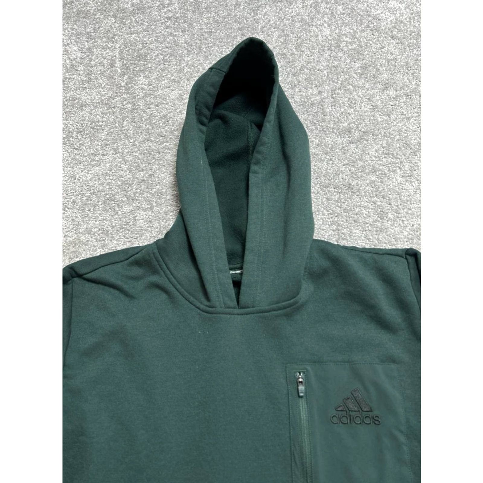 Adidas Adidas Pocket Hoodie Mens M Green Fleece Lined Embroidered Logo Moisture Wicking Hoodie Mens Size US M / EU 48-50 / 2 - 3 Thumbnail