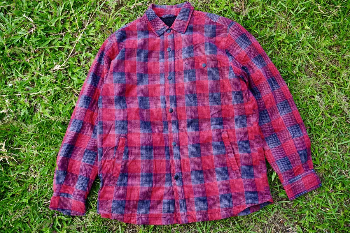 Designer × Japanese Brand × Vintage Japanese brands red plaid sherpa long sleeve shirt Size US M / EU 48-50 / 2 - 2 Thumbnail