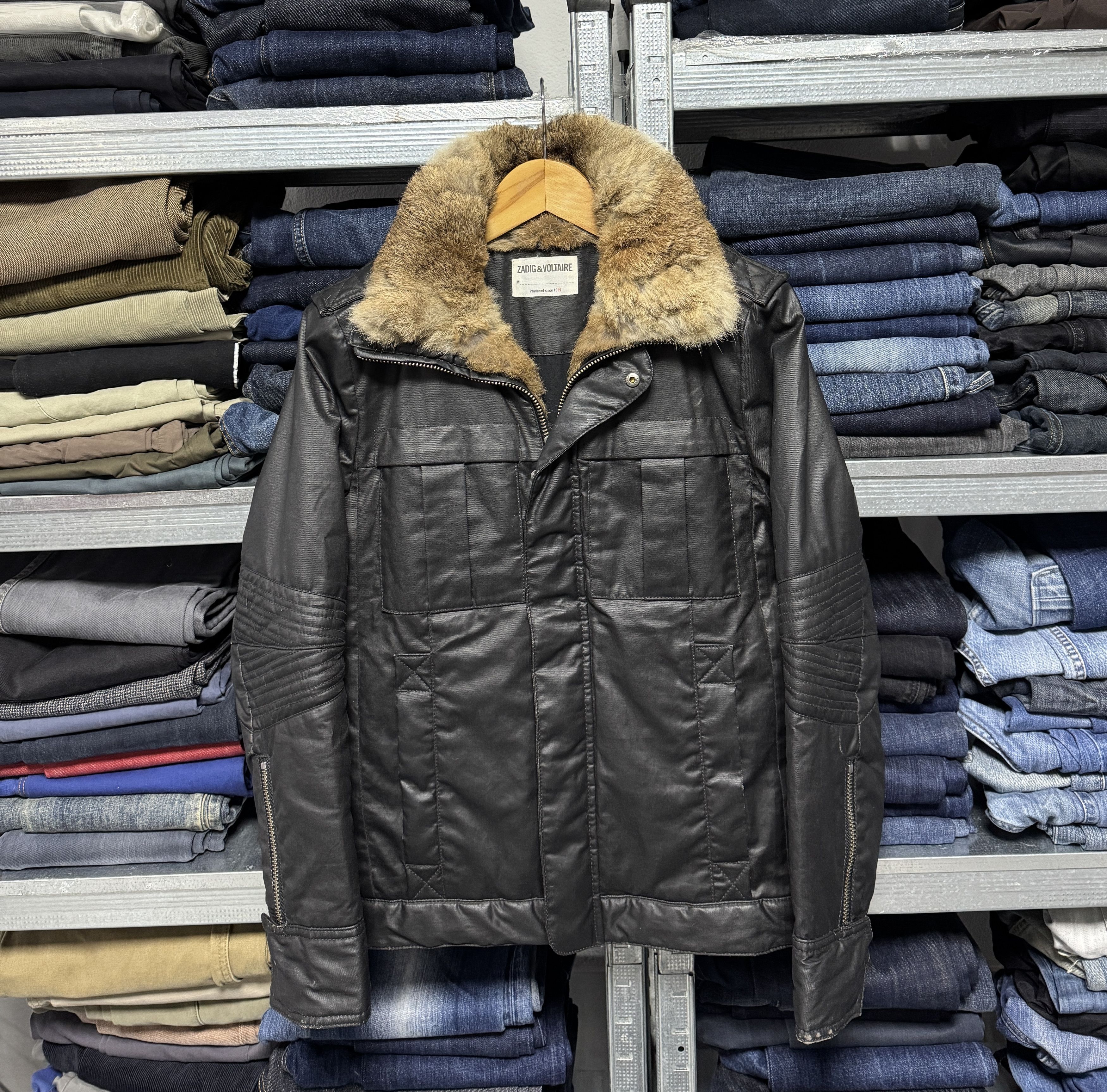 Zadig & Voltaire RRP 500$ Zadig & Voltaire Kamil Fur Biker Womens Jacket Size S / US 4 / IT 40 - 1 Thumbnail