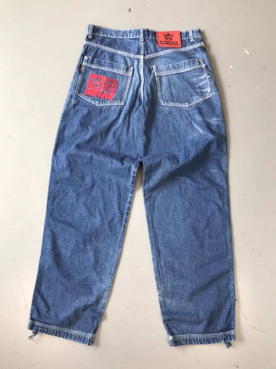 JNCO × Vintage Vintage royal wear embroidered denim Size US 31 - 2 Thumbnail