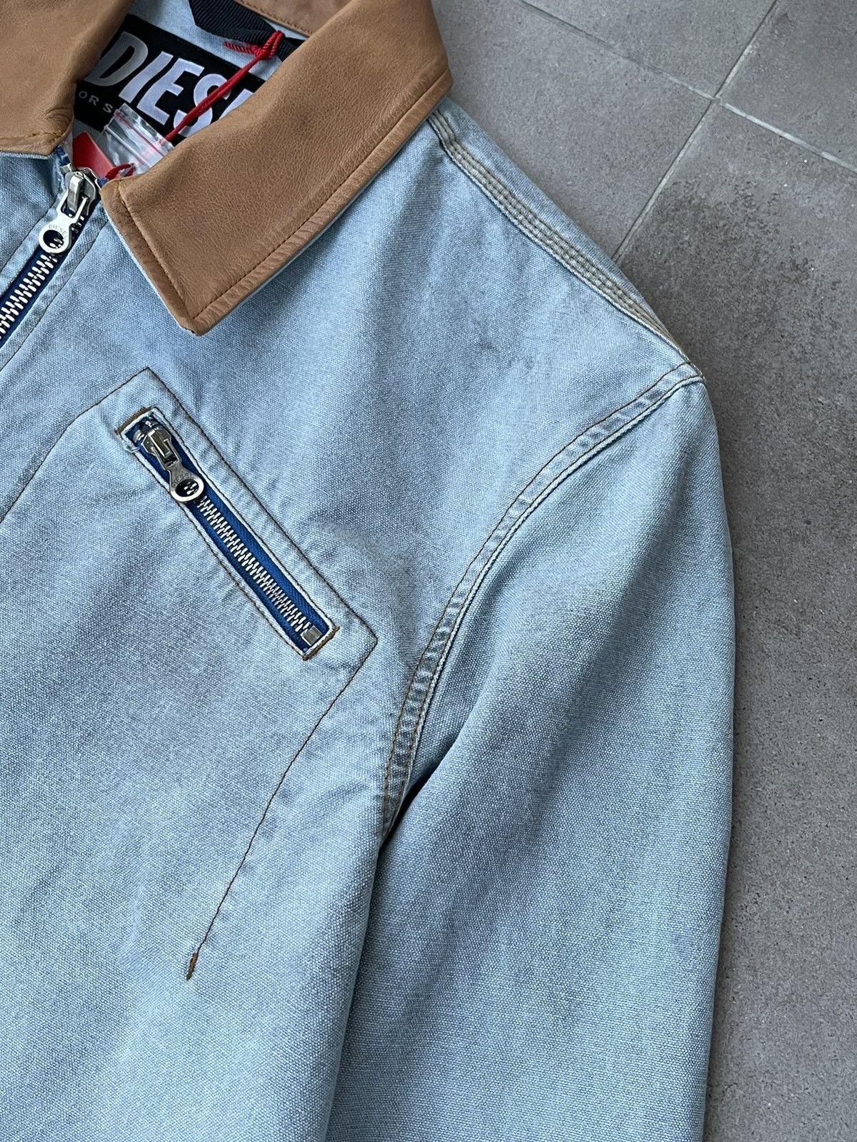 Diesel !DS! SS23 Diesel J-Chart Treated Canvas Indigo Denim Jacket Size US M / EU 48-50 / 2 - 12 Thumbnail