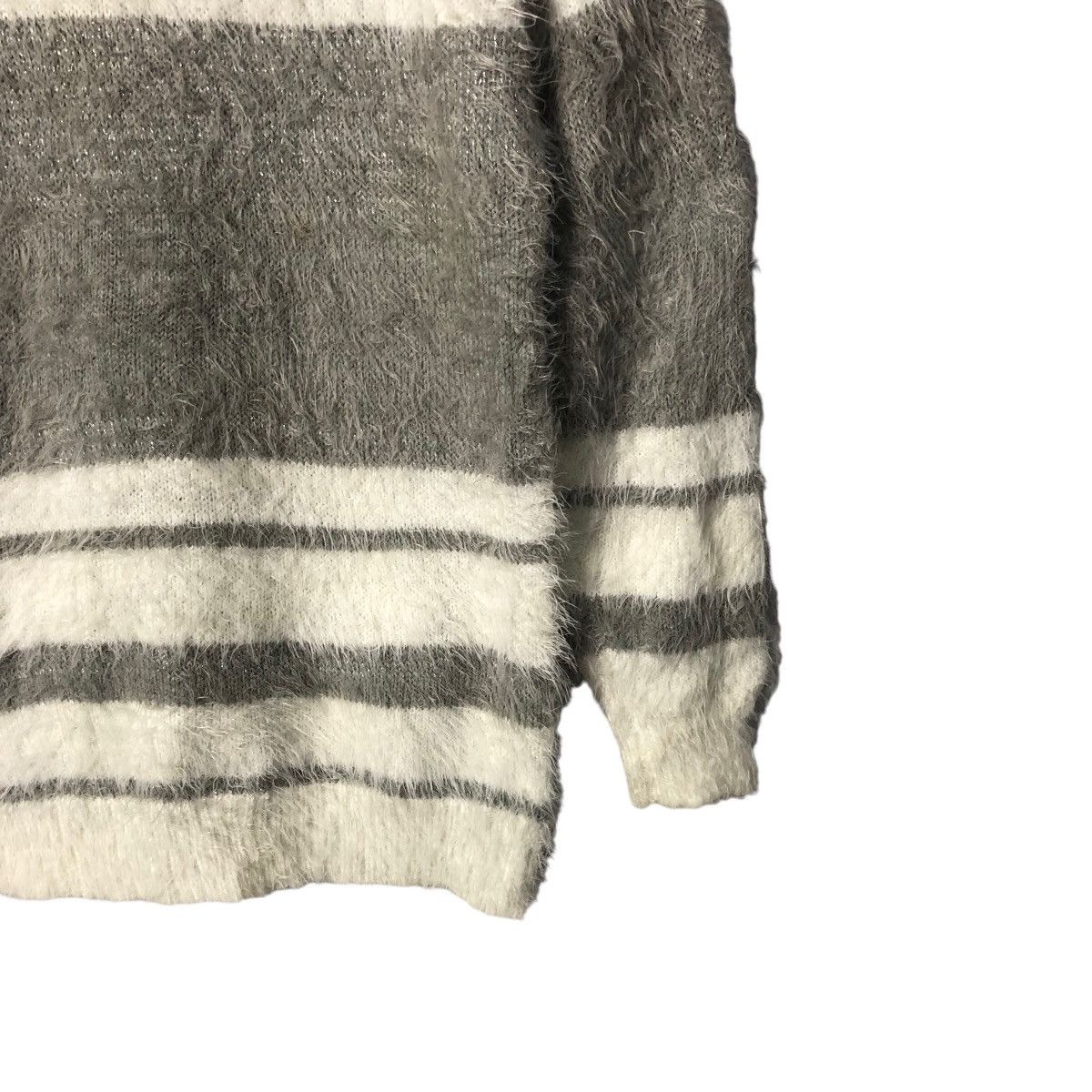 Homespun Knitwear Vintage Shoo La Rue Crewneck Mohair Striped Knitwear Sweater Size S / US 4 / IT 40 - 2 Thumbnail