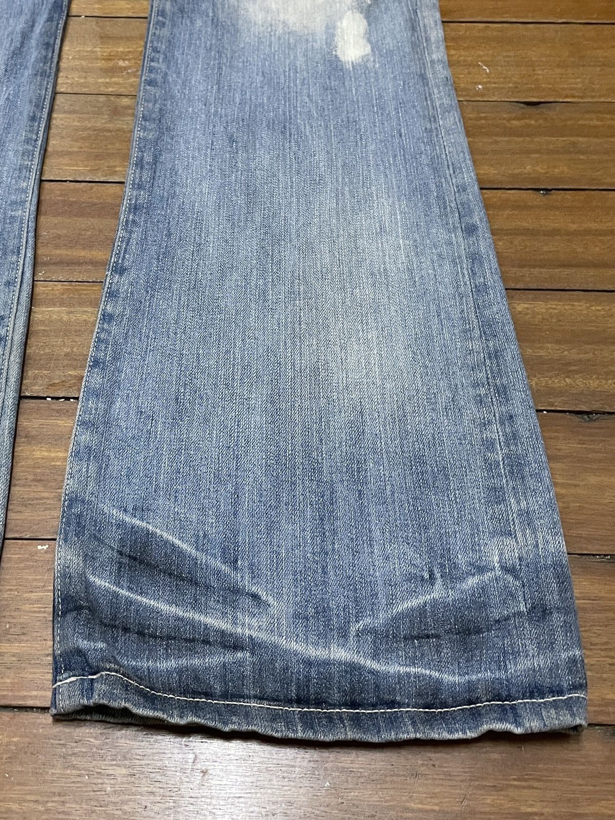 14th Addiction Rare Design Vintage Japanese Brand Cook Flared Jeans 1990s Size US 34 / EU 50 - 6 Thumbnail