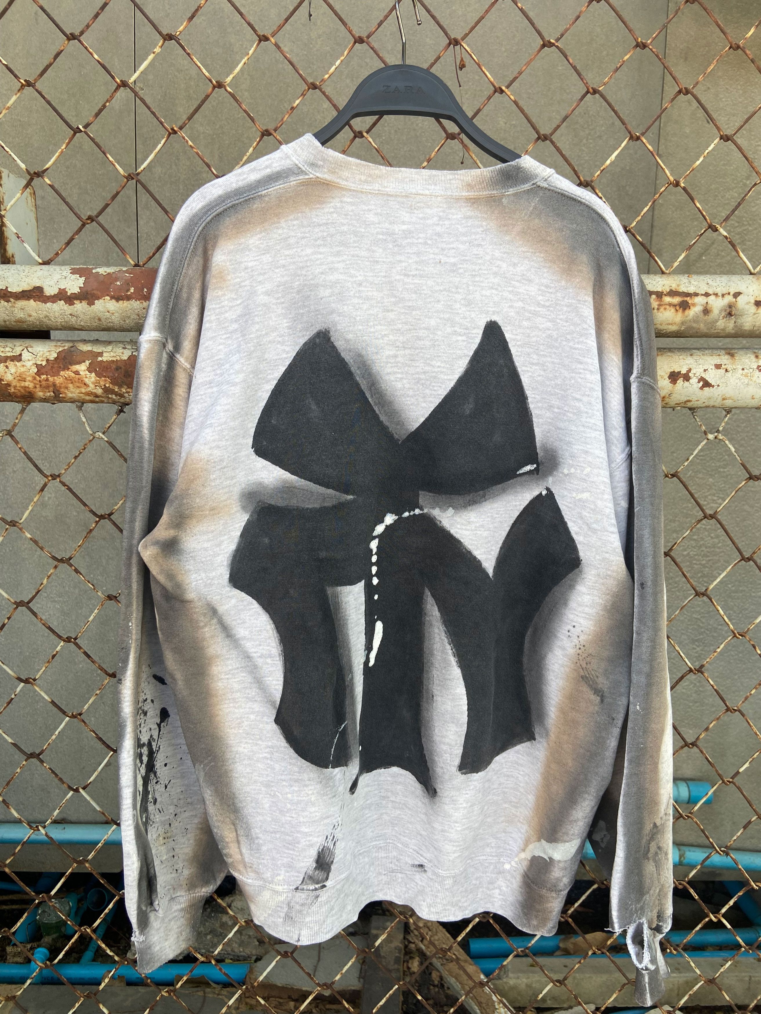 New York Yankees 90s New York PAINT THRASHED Russell Sweatshirt Size US L / EU 52-54 / 3 - 10 Thumbnail