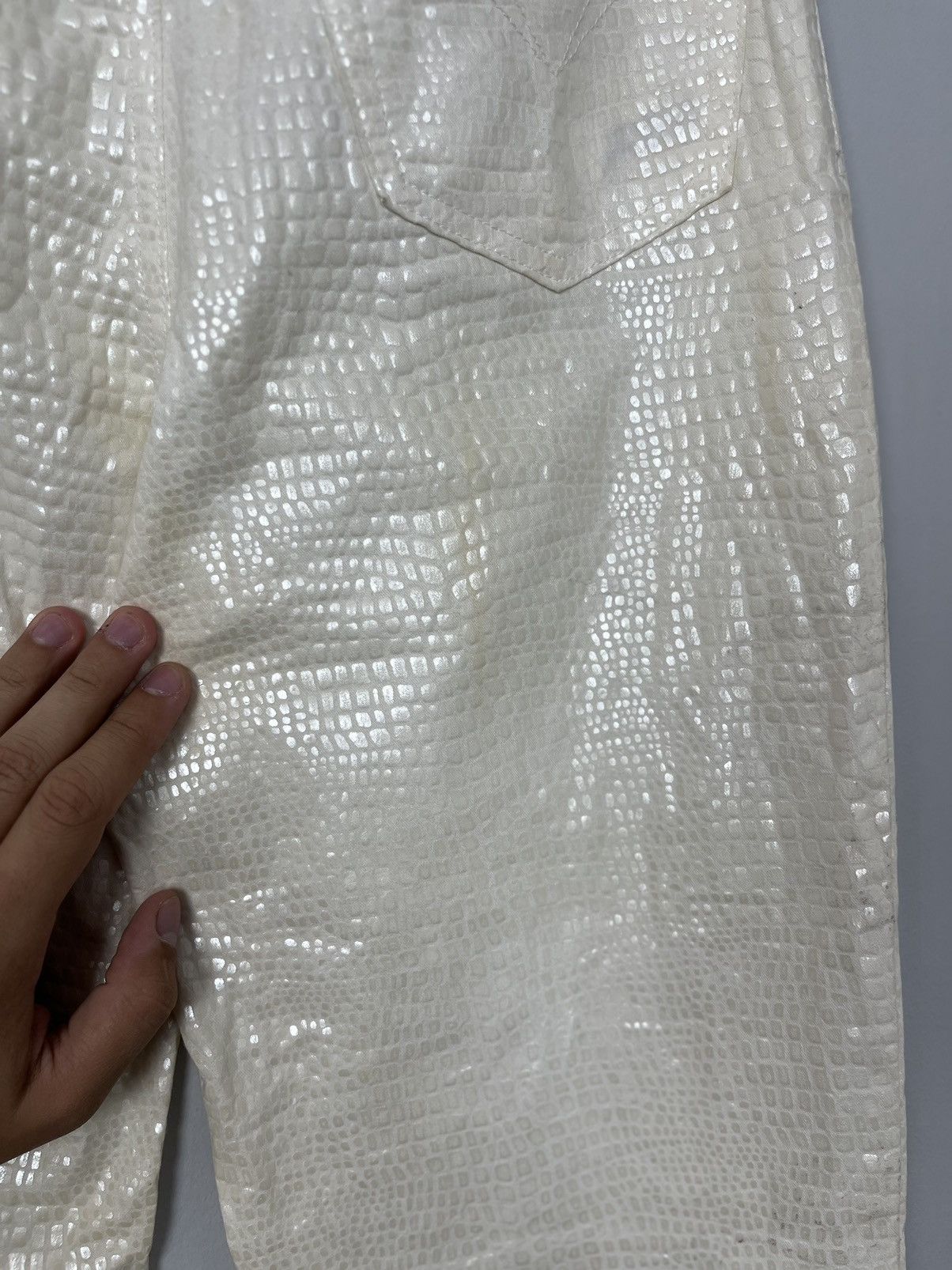 Versace × Versace Jeans Couture × Vintage Versace Jeans Couture Vintage Rare Snakeskin Pants Italy Size 29" - 13 Thumbnail
