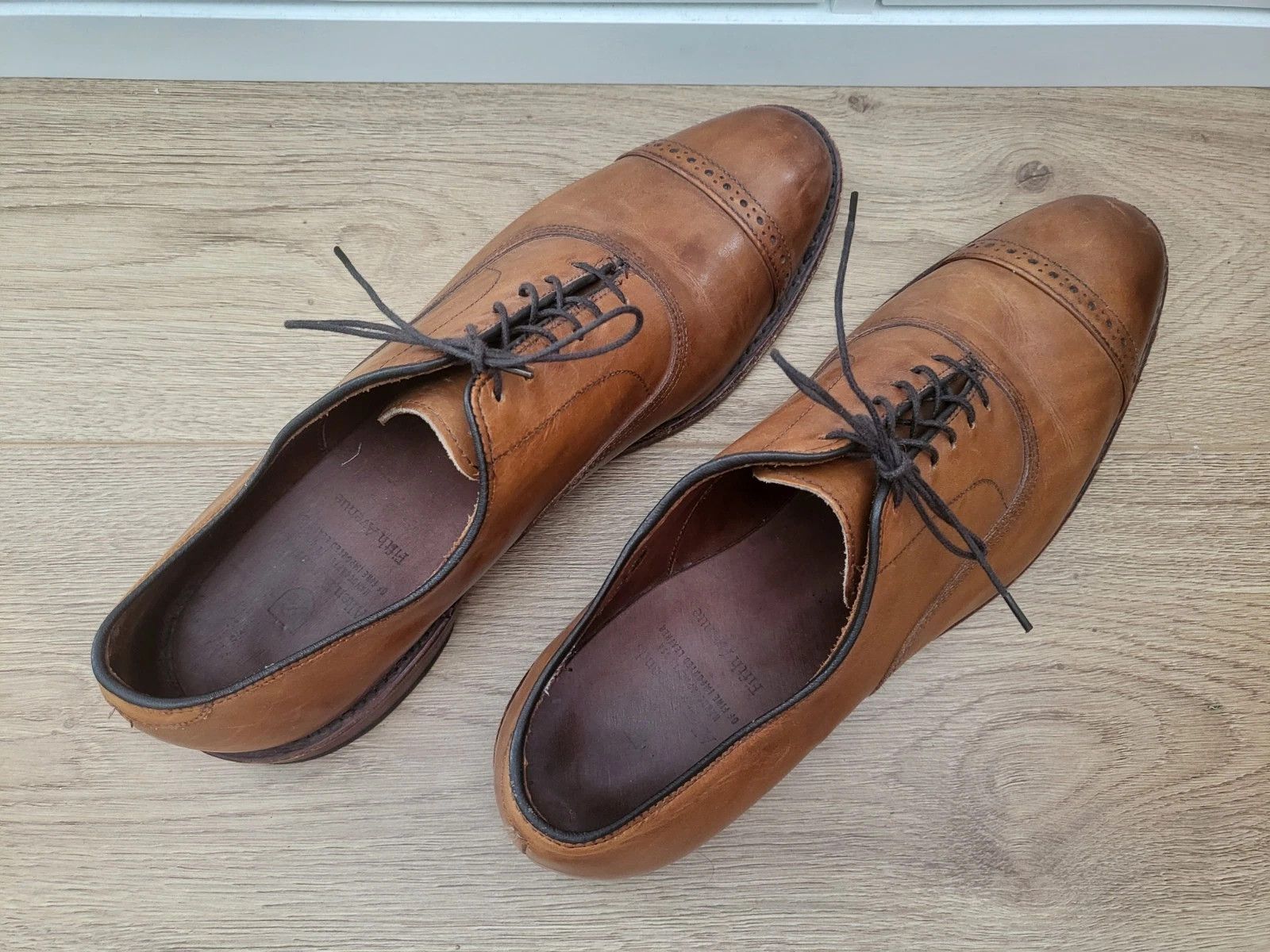 Allen Edmonds ALLEN EDMONDS FIFTH AVENUE BROWN VINTAGE OXFORD SHOES 11C Size US 11 / EU 44 - 3 Thumbnail