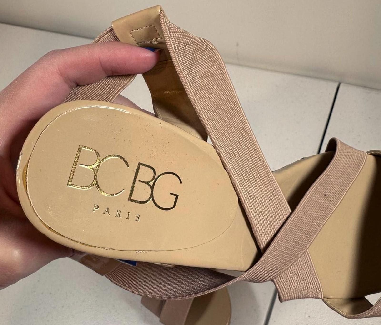 Bcbgmaxazria BCBG Paris Stylish Wedge Sandals - Nude Size US 10 / IT 40 - 3 Thumbnail
