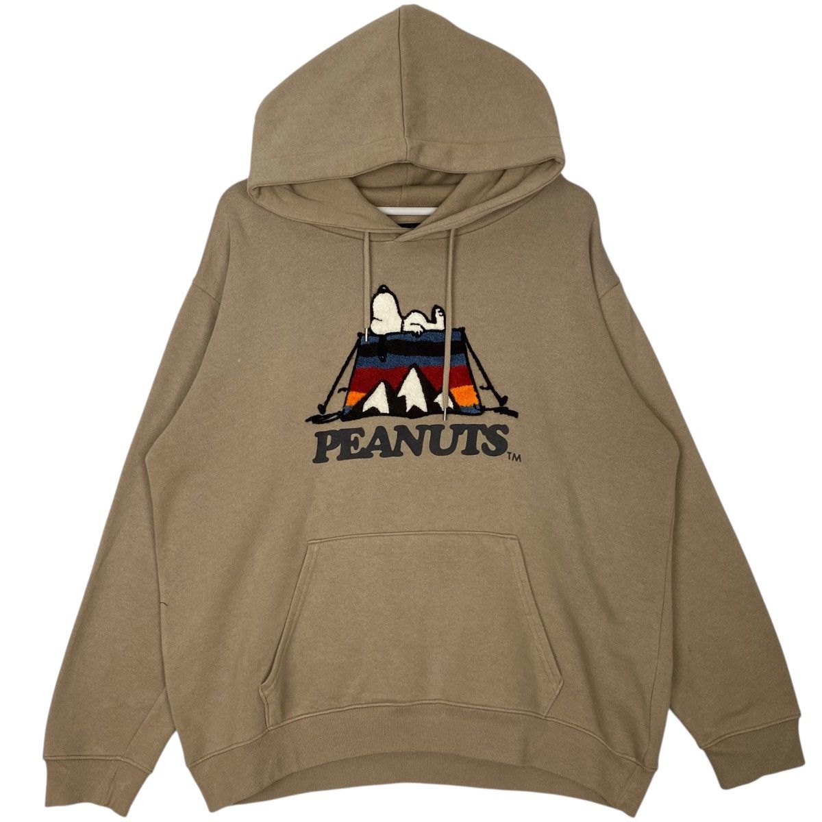 Vintage Vintage Peanuts Snoooy Hoodie Sweater Brown Big Logo Size XL Size US XL / EU 56 / 4 - 1 Thumbnail