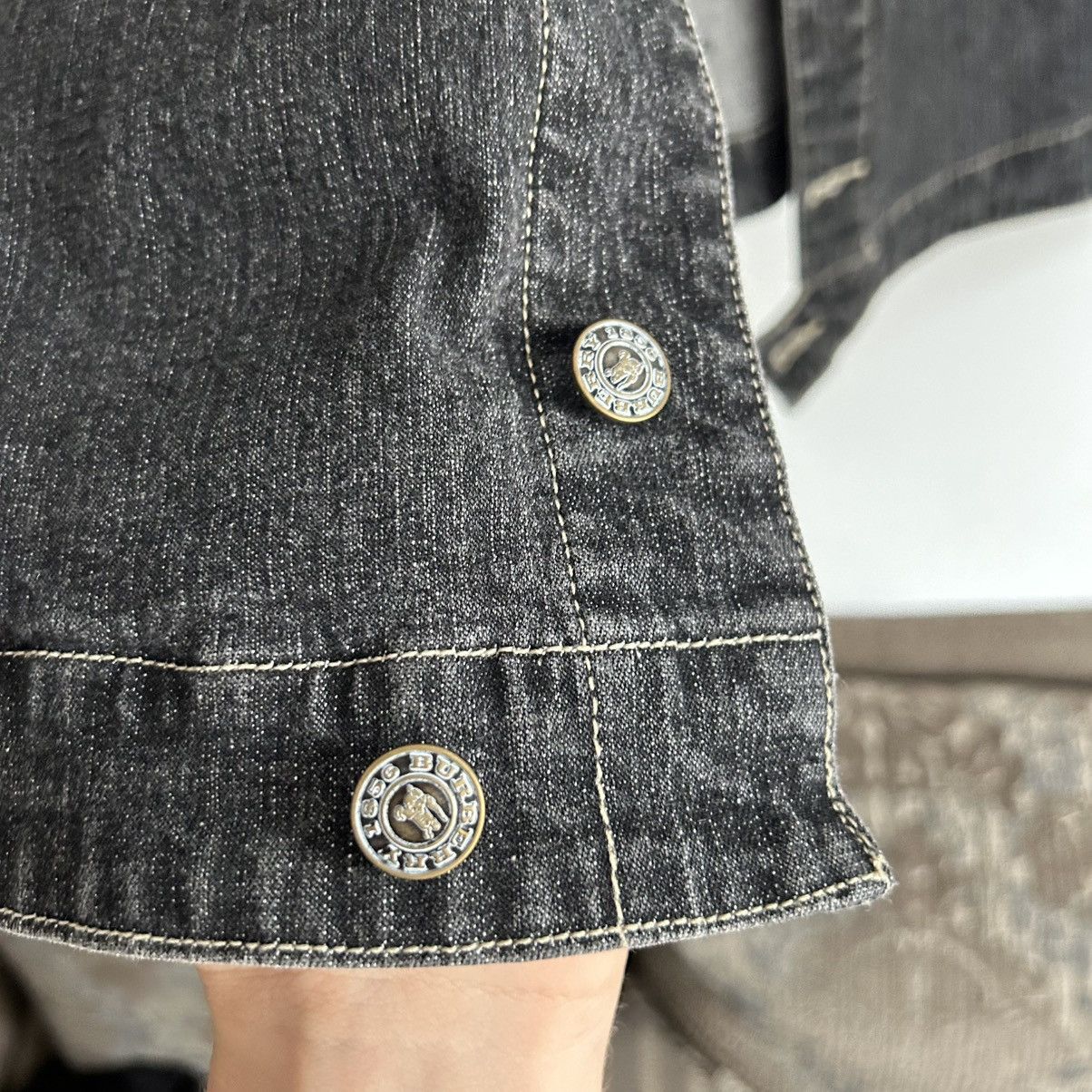 Burberry × Japanese Brand × Vintage Vintage Burberry denim jacket katana nova check Size US L / EU 52-54 / 3 - 5 Thumbnail