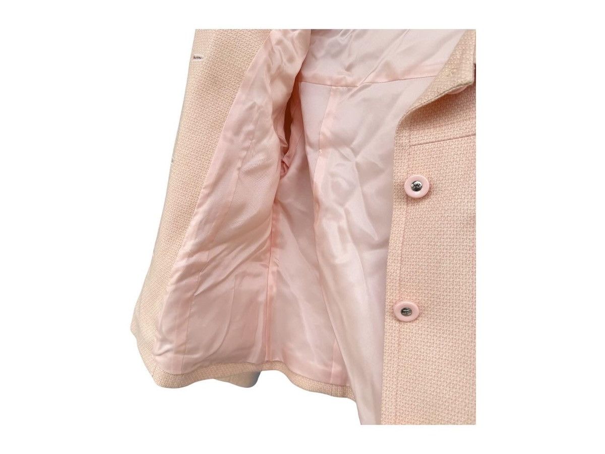 Courreges RARE Vintage 90s Courreges Pink Peach Tweed Jacket Blazer Size S / US 4 / IT 40 - 5 Thumbnail