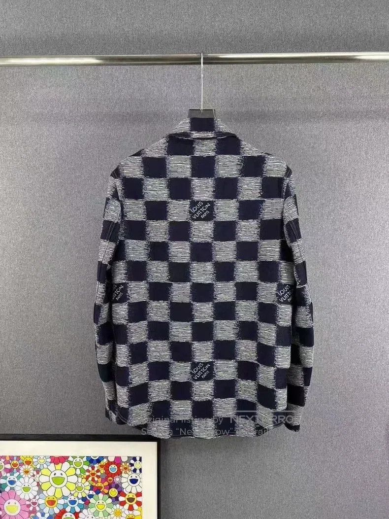 Louis Vuitton Louis Vuitton New dark blue checkerboard woven shirt jacke Size US XS / EU 42 / 0 - 2 Thumbnail