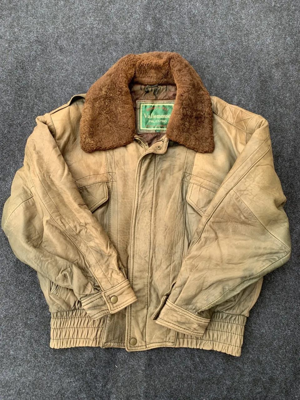 Japanese Brand VALLEMOSSO PALESTRO LEATHER JACKET. Size US L / EU 52-54 / 3 - 1 Thumbnail