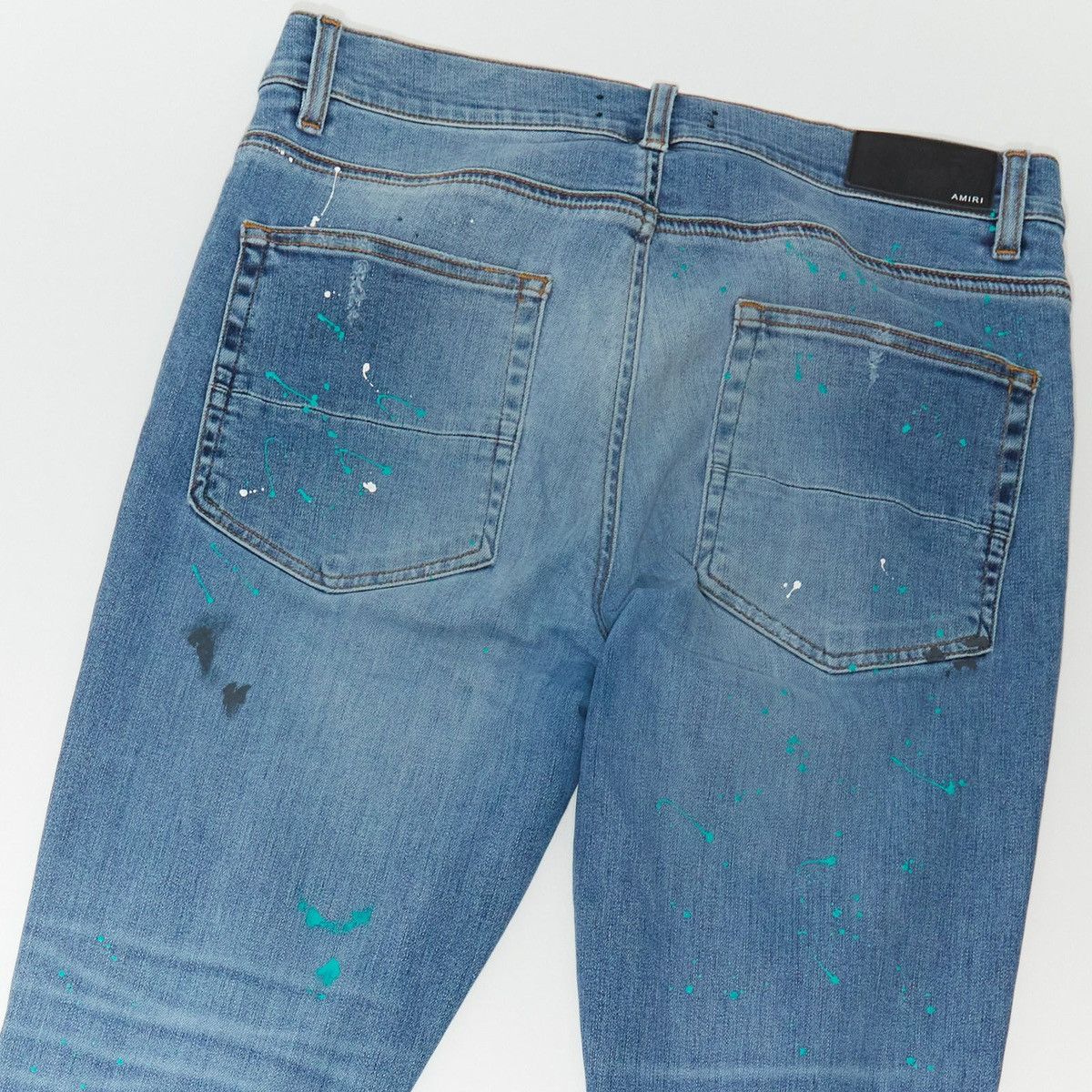 Amiri AMIRI PAINT SPLATTER JEANS - CLAY INDIGO Size US 34 / EU 50 - 2 Thumbnail