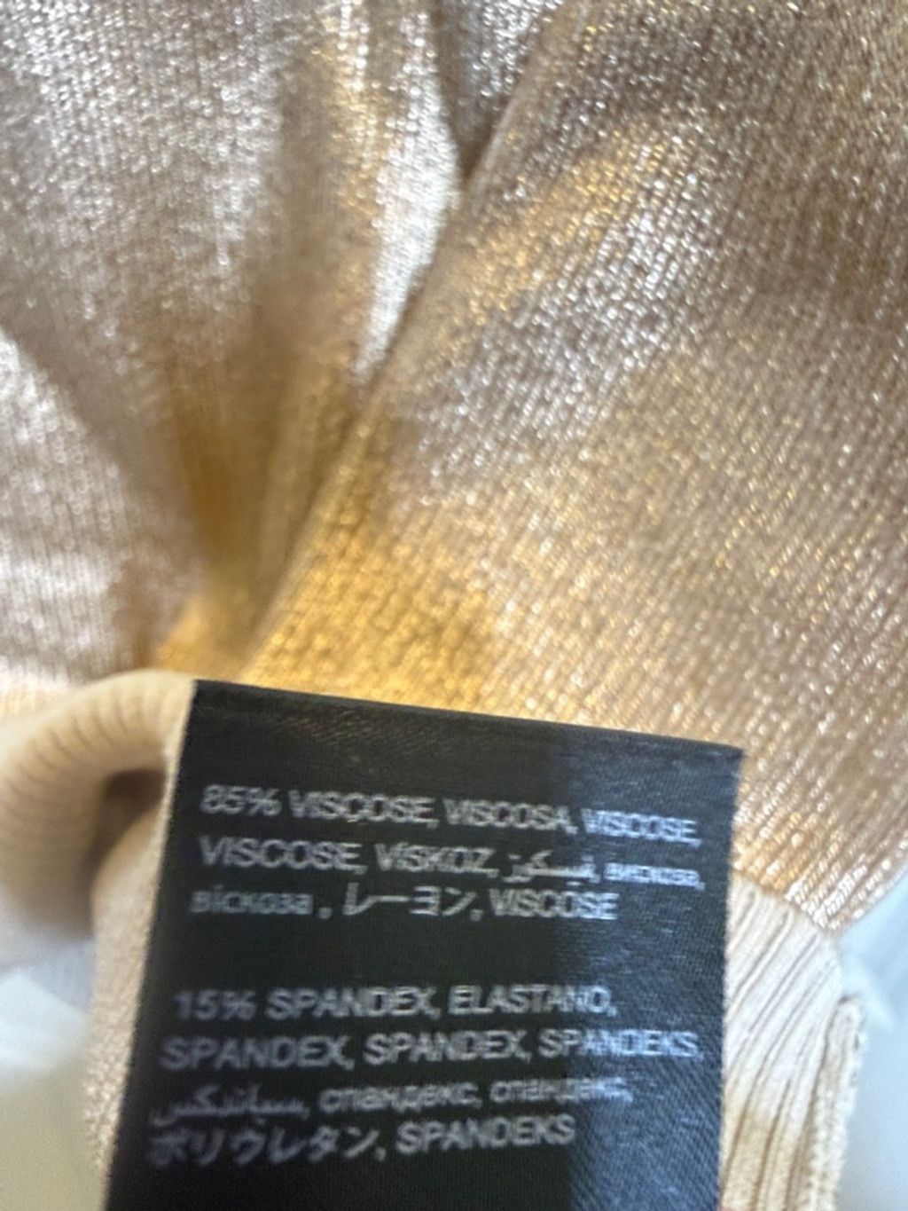 Bebe NWT Bebe boat neck foiled Bodycon Dress in Metallic sz Sm Size S / US 4 / IT 40 - 6 Thumbnail