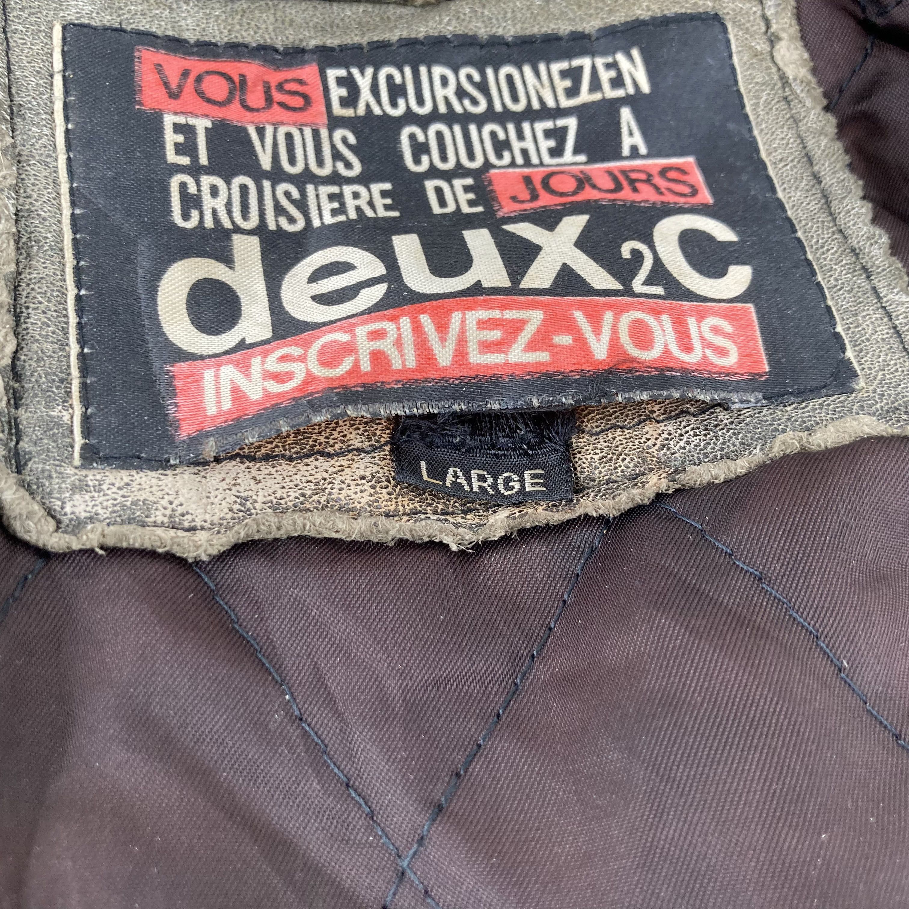Vintage Vtg Deux2c Men's Rock N Roll Leather Jacket Size US M / EU 48-50 / 2 - 5 Thumbnail