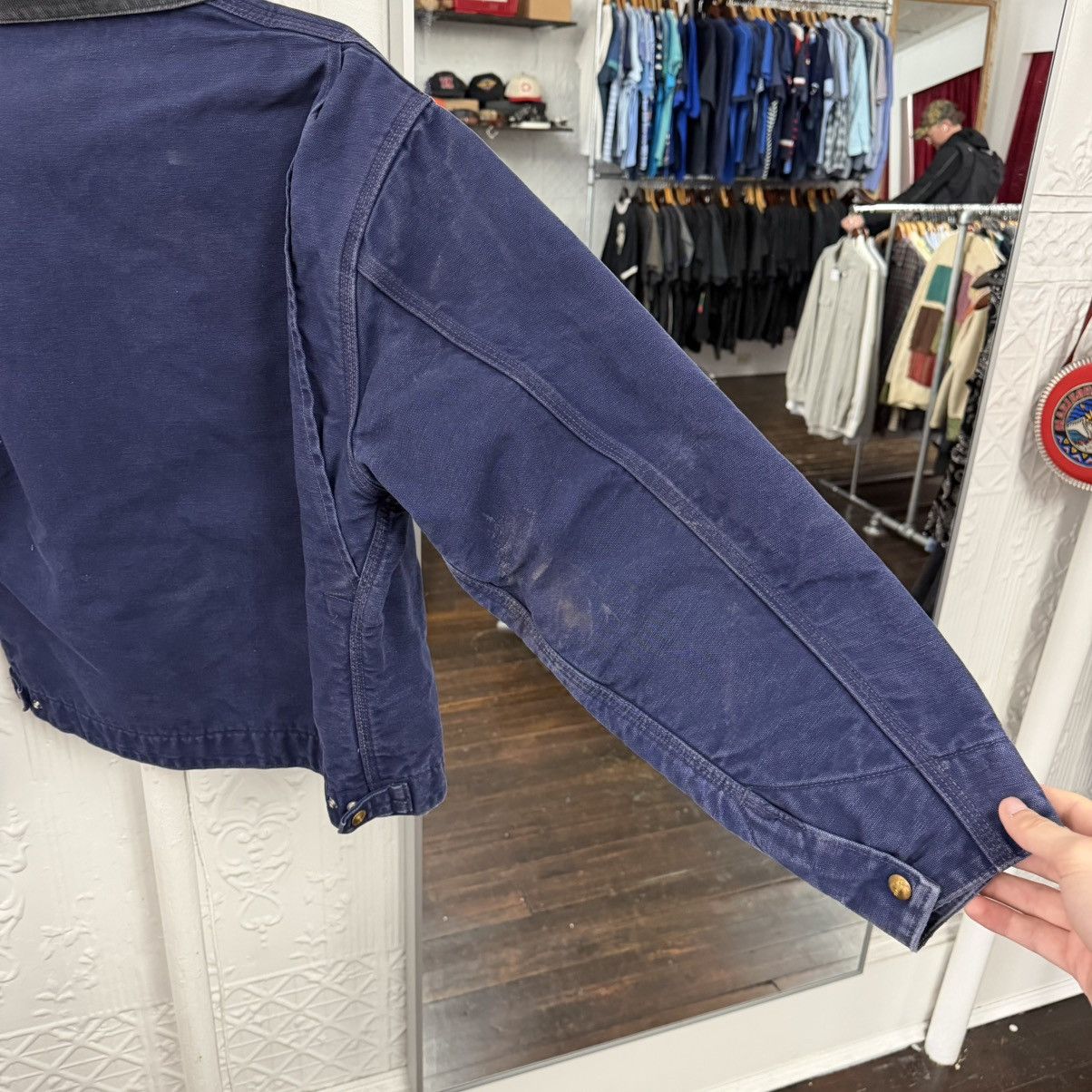Carhartt 1990s Carhartt blue Detroit jacket, blanket lined Size US L / EU 52-54 / 3 - 9 Thumbnail