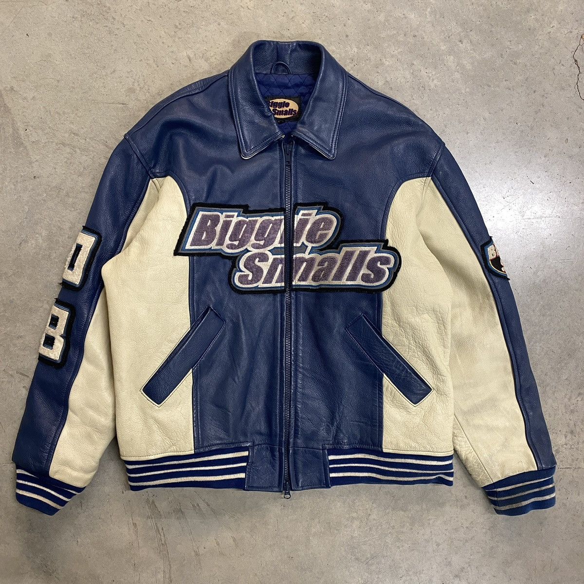 Vintage Vintage 90s Biggie Smalls Hip Hop leather bomber jacket