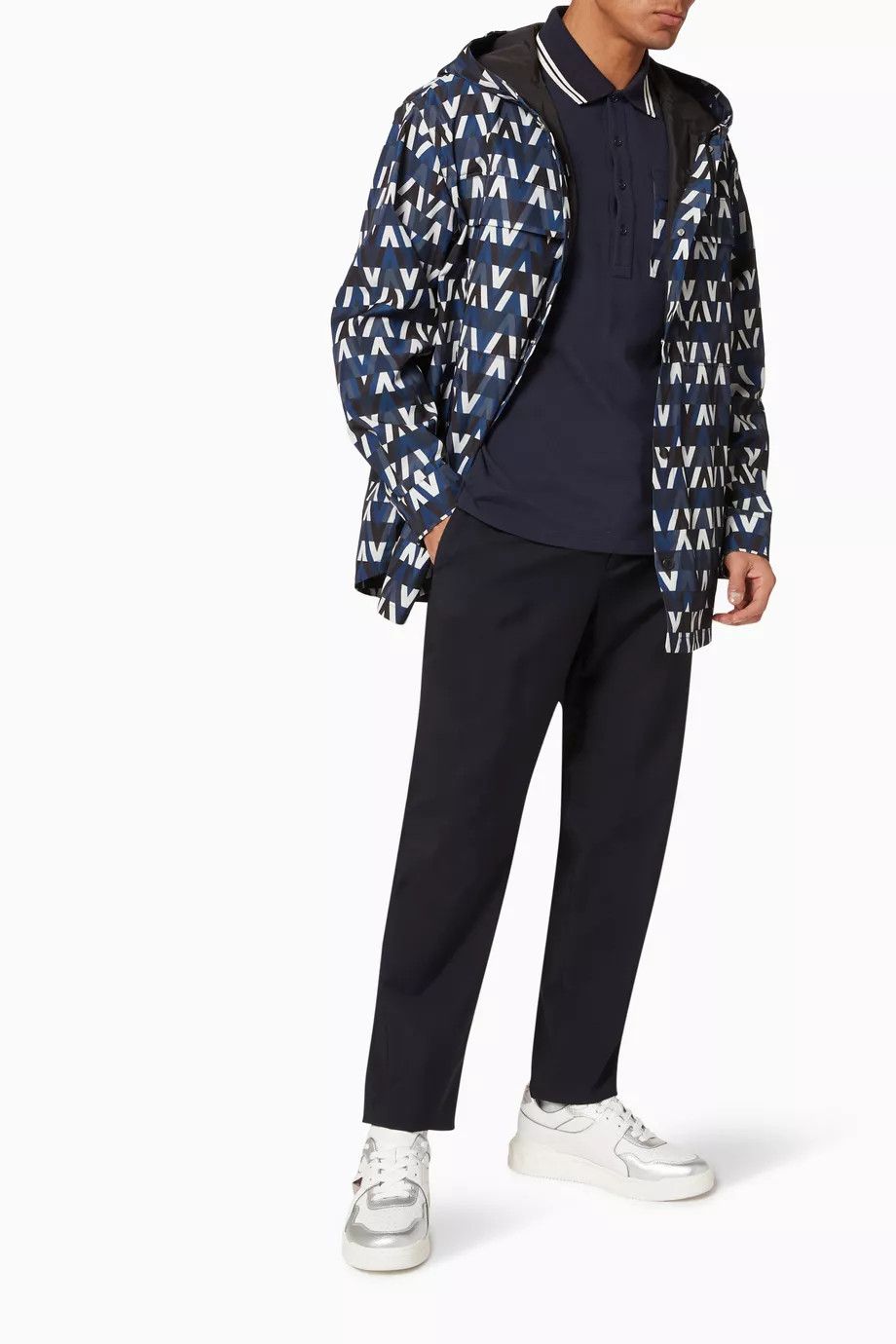 Valentino o1y0525 Full Length Hooded Jacket in Multicolor Size US M / EU 48-50 / 2 - 4 Thumbnail