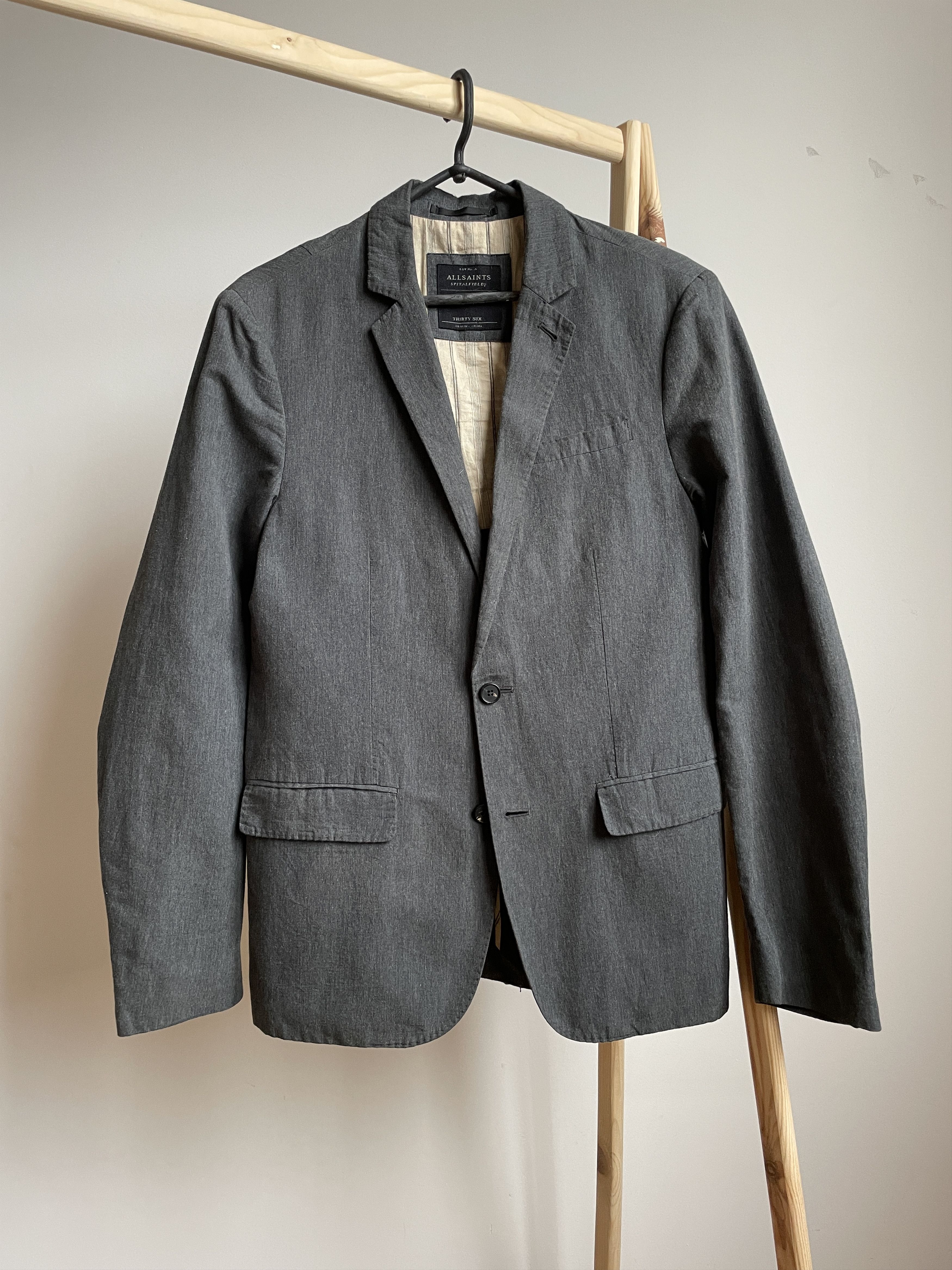 Allsaints Allsaints Ballast Charge Cotton/Linen Half Lined Blazer Size 36R - 1 Thumbnail