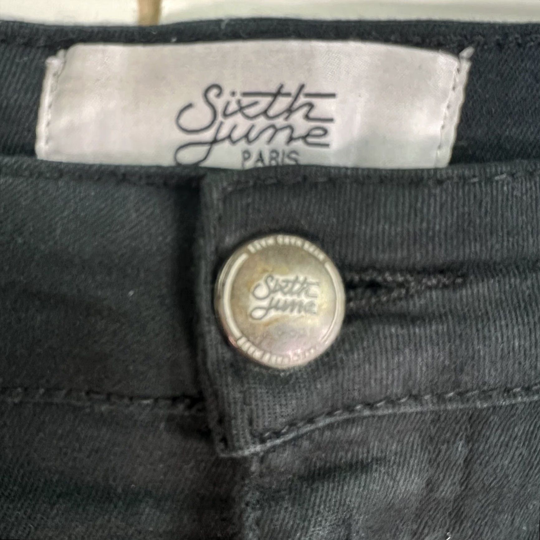 Vintage VINTAGE Sixth June Paris Men's Designer Jeans SZ 36 Regular Tapered Dark Wash Cotton Blend Ankle Zip City Styles Mens Size US 36 / EU 52 - 4 Thumbnail