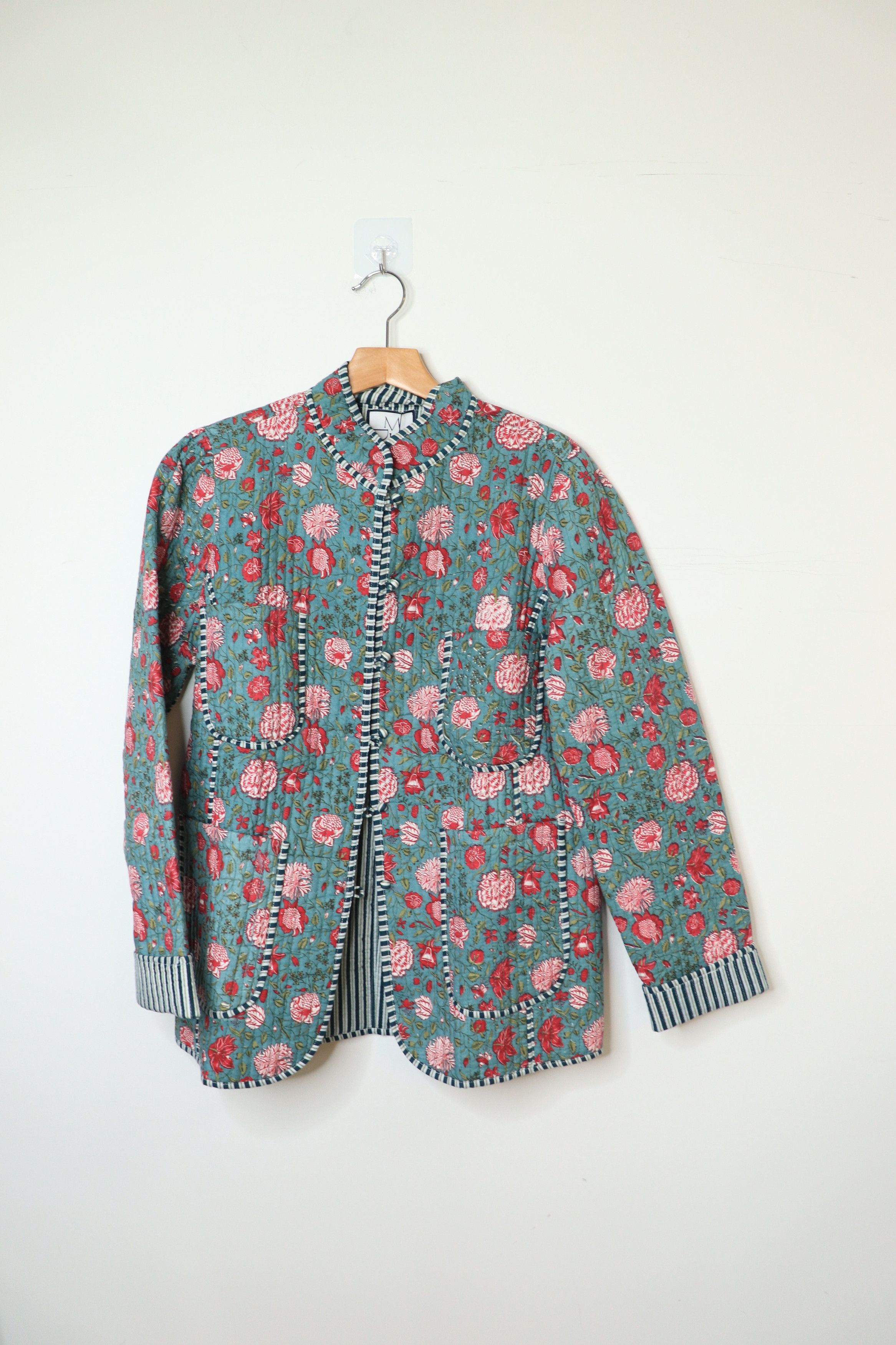 Other Teal Matilda quilted floral jacket - M Size M / US 6-8 / IT 42-44 - 1 Thumbnail