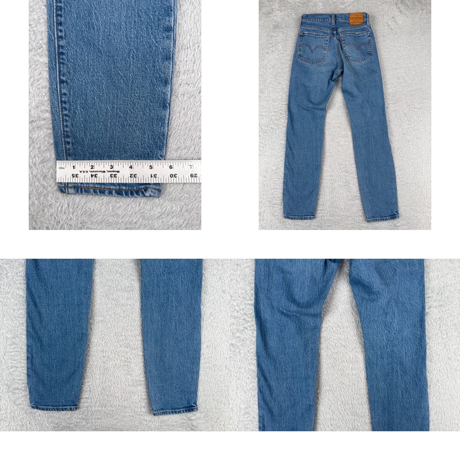 Levi's Levis Premium Jeans Women 25 Blue Denim Wedgie Distressed Big E 25x26 Size 42" / US 20 - 10 Thumbnail