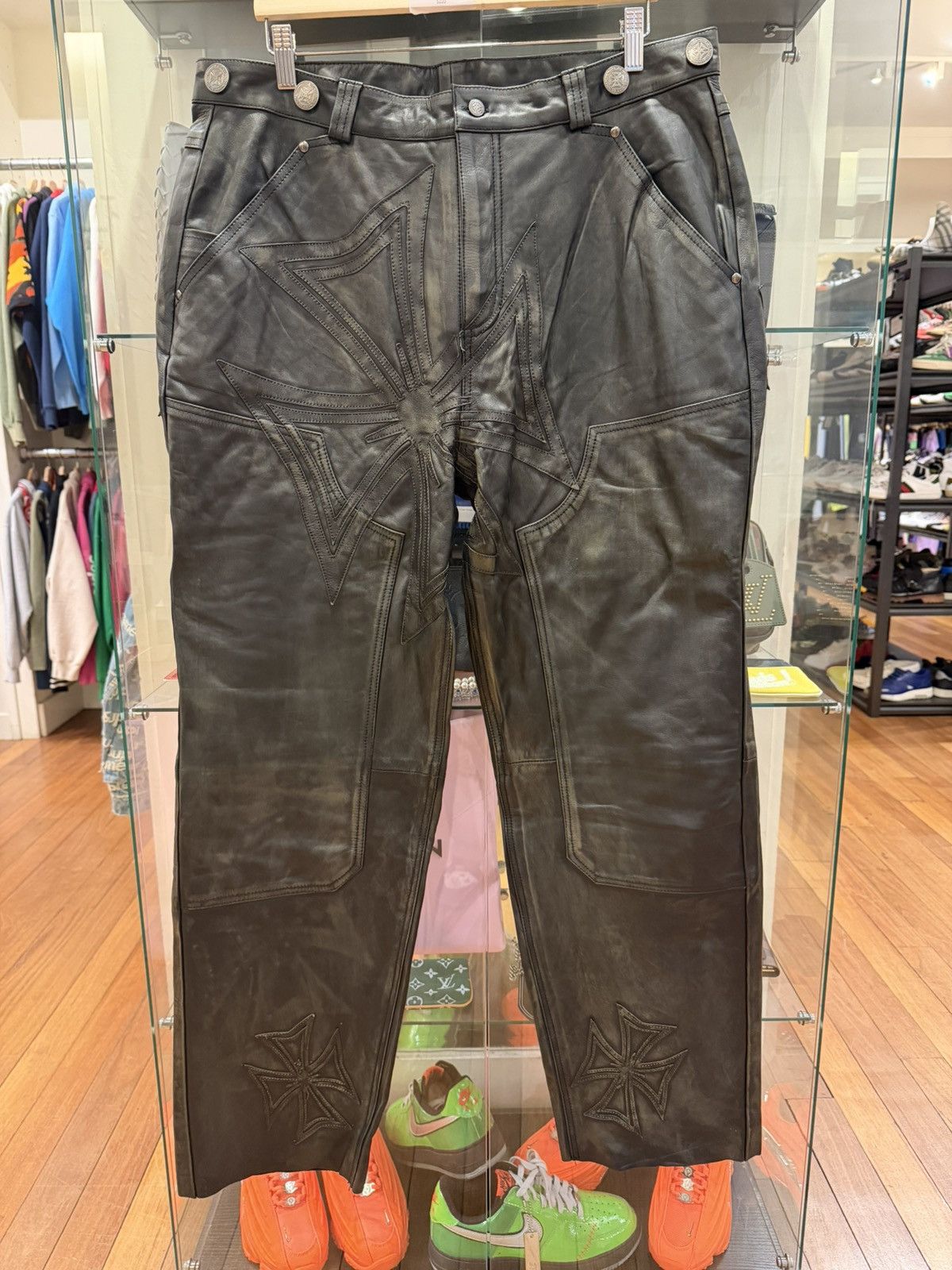 Vale Vale Industries Leather Cross Pants Size US 36 / EU 52 - 1 Thumbnail
