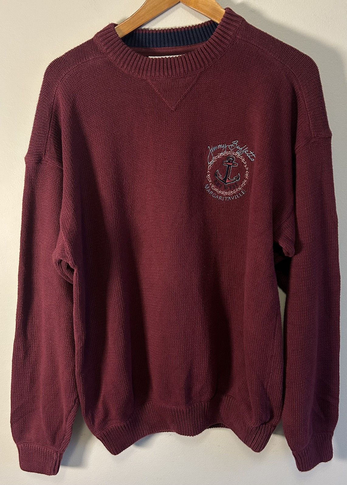 Gear for Sports VTG Jimmy Buffett’s Margaritaville Men's Sweater Burgundy Size US L / EU 52-54 / 3 - 1 Thumbnail