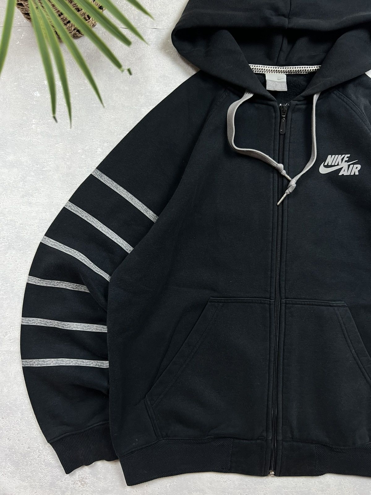 Nike 90s Nike Air Vintage Y2K Drill Oversized Retro Zip Hoodie Size US M / EU 48-50 / 2 - 2 Thumbnail