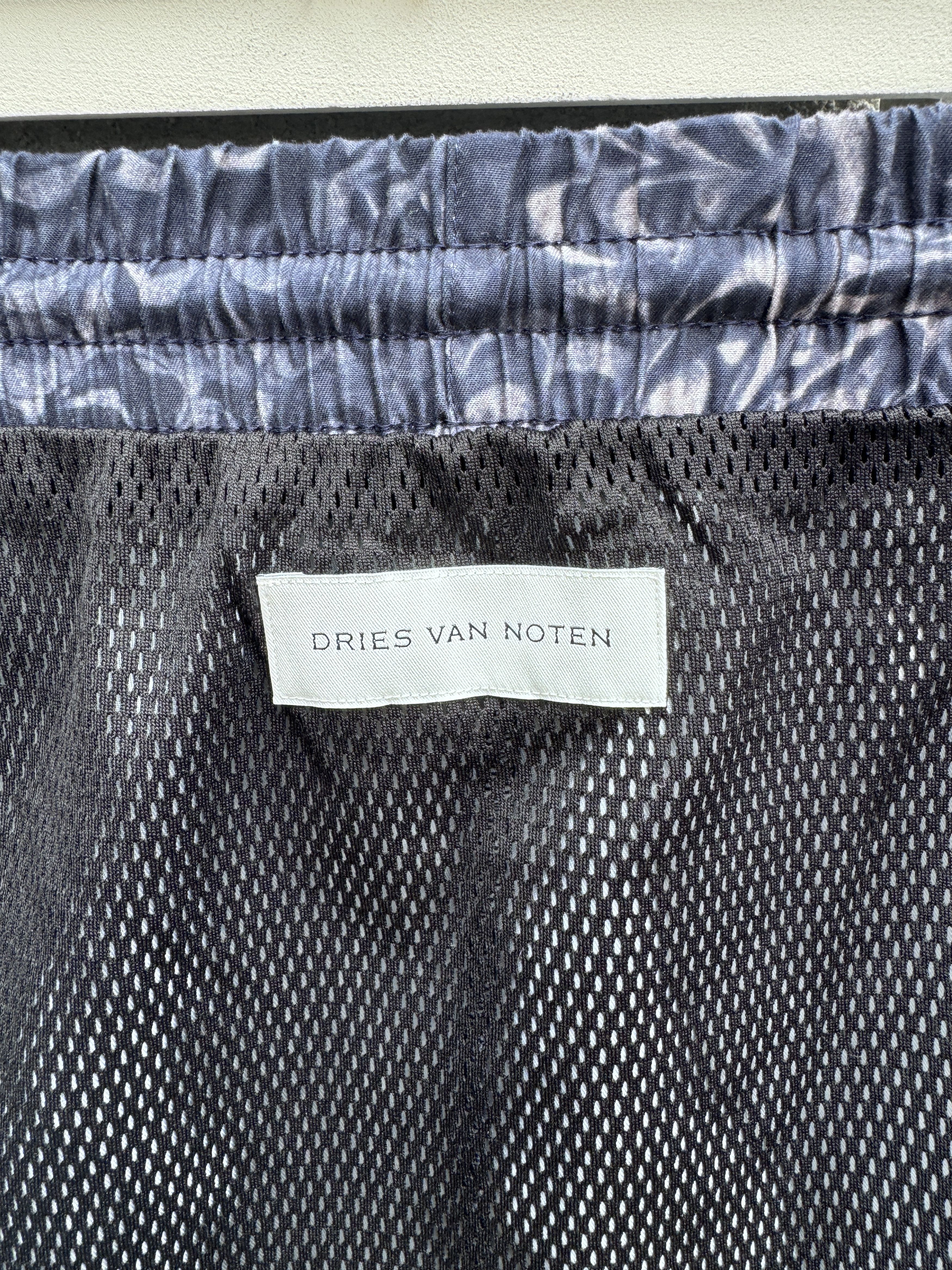 Dries Van Noten Dries van Noten Navy Paste Paper Print Nylon Swim Shorts XL Size US 34 / EU 50 - 3 Thumbnail