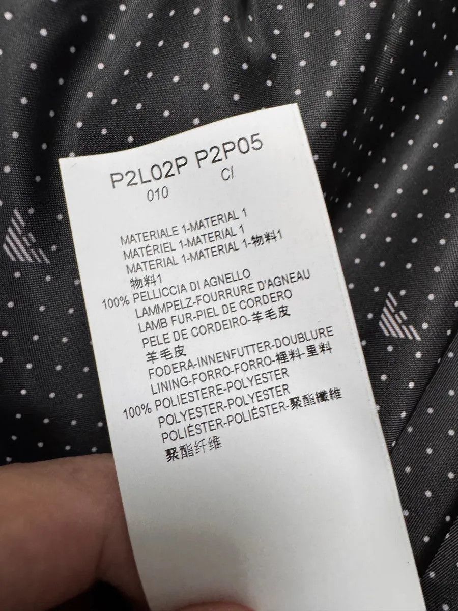 Emporio Armani × Vintage FW2013 Emporio Armani Lamb Fur Navy Grey Split Jacket Size S / US 4 / IT 40 - 7 Thumbnail