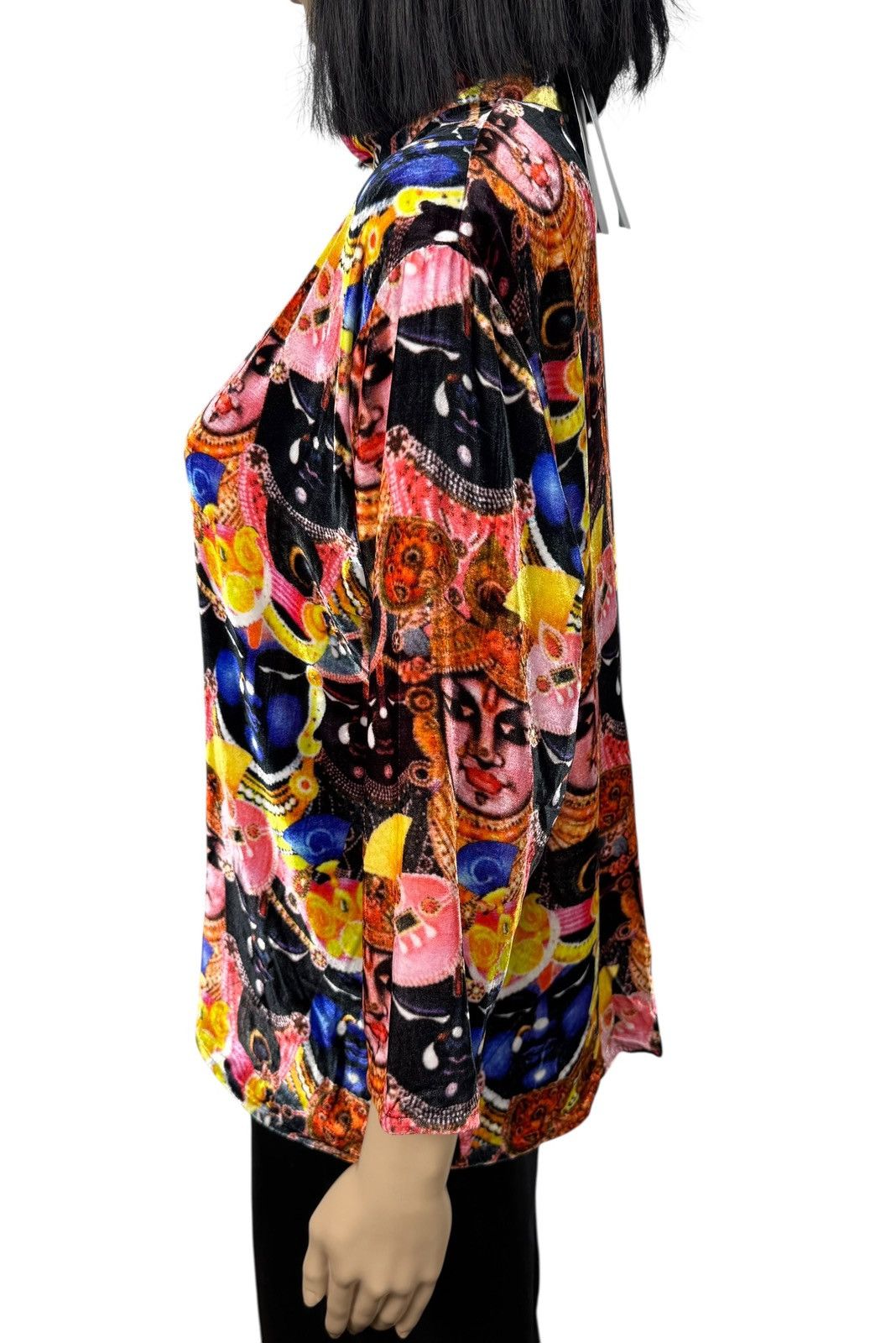 Manish Arora Manish Arora Printed Blouse 100% Silk Mock Neck India size L Size L / US 10 / IT 46 - 5 Thumbnail