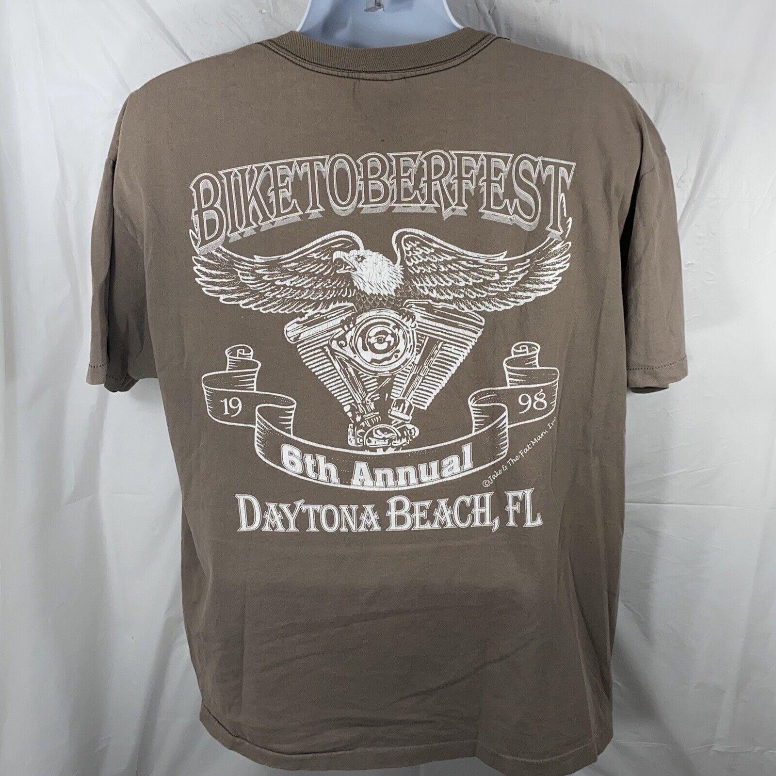 Vintage Vintage Biketoberfest 1998 Daytona Beach 6th Graphic T Shirt Size US XL / EU 56 / 4 - 8 Thumbnail