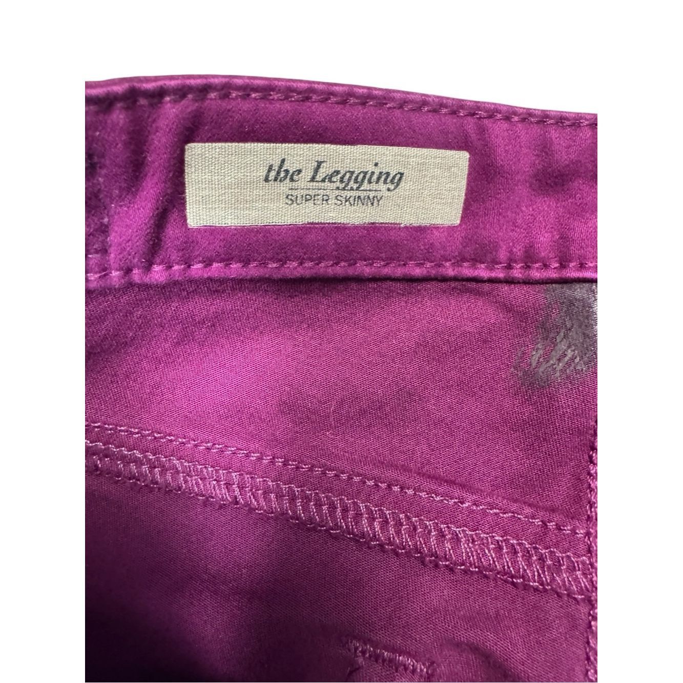 AG Adriano Goldschmied AG Adriano Goldschmied The Legging Super Skinny Coated Purp Size 27" / US 4 / IT 40 - 5 Thumbnail
