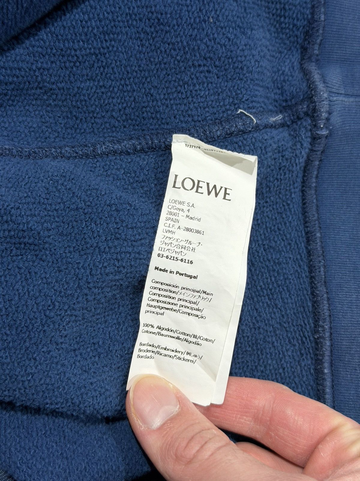 Loewe Loewe x JW Anderson Vintage Faded Blue Dyed Crewneck Hoodie Size US L / EU 52-54 / 3 - 17 Thumbnail