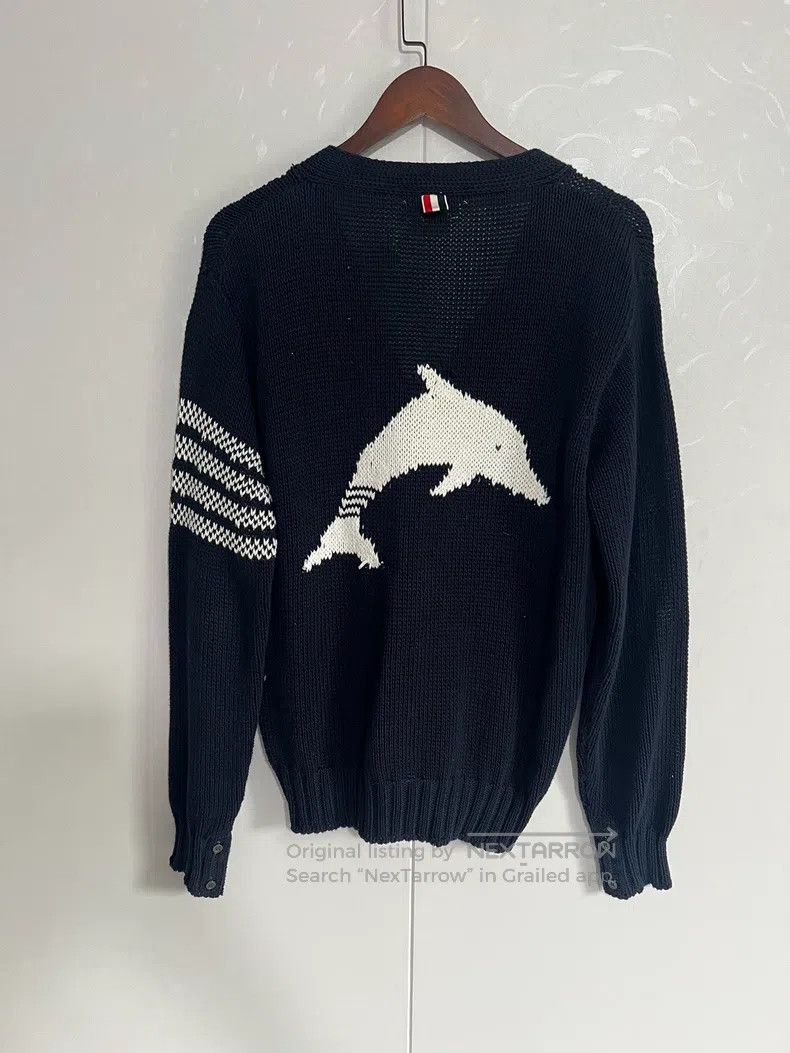Thom Browne Knitted dolphin cardigan