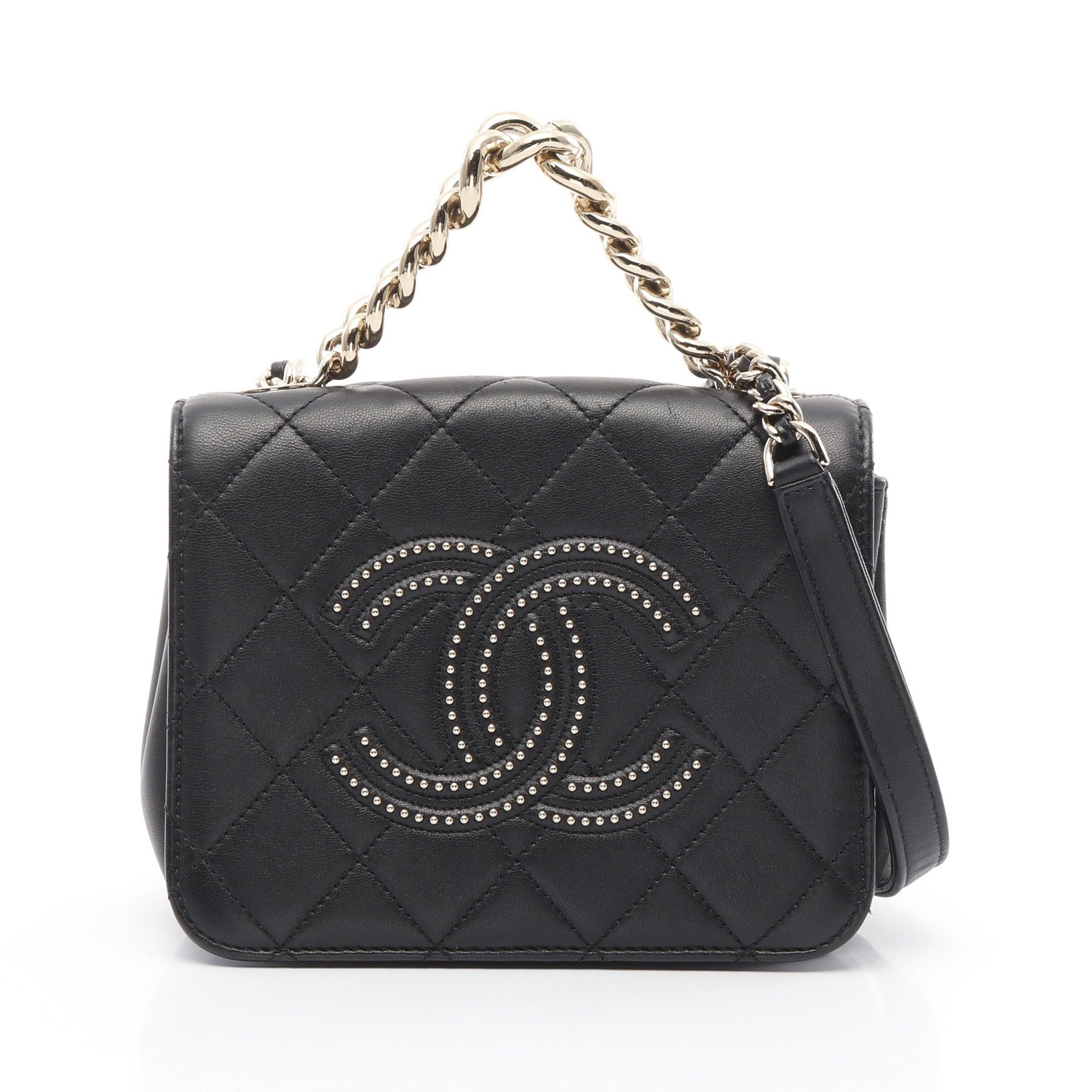 Chanel Chanel Matelasse Studs Coco Mark Chain Shoulder Bag Lambskin Black Gold Hardware Size ONE SIZE - 1 Thumbnail