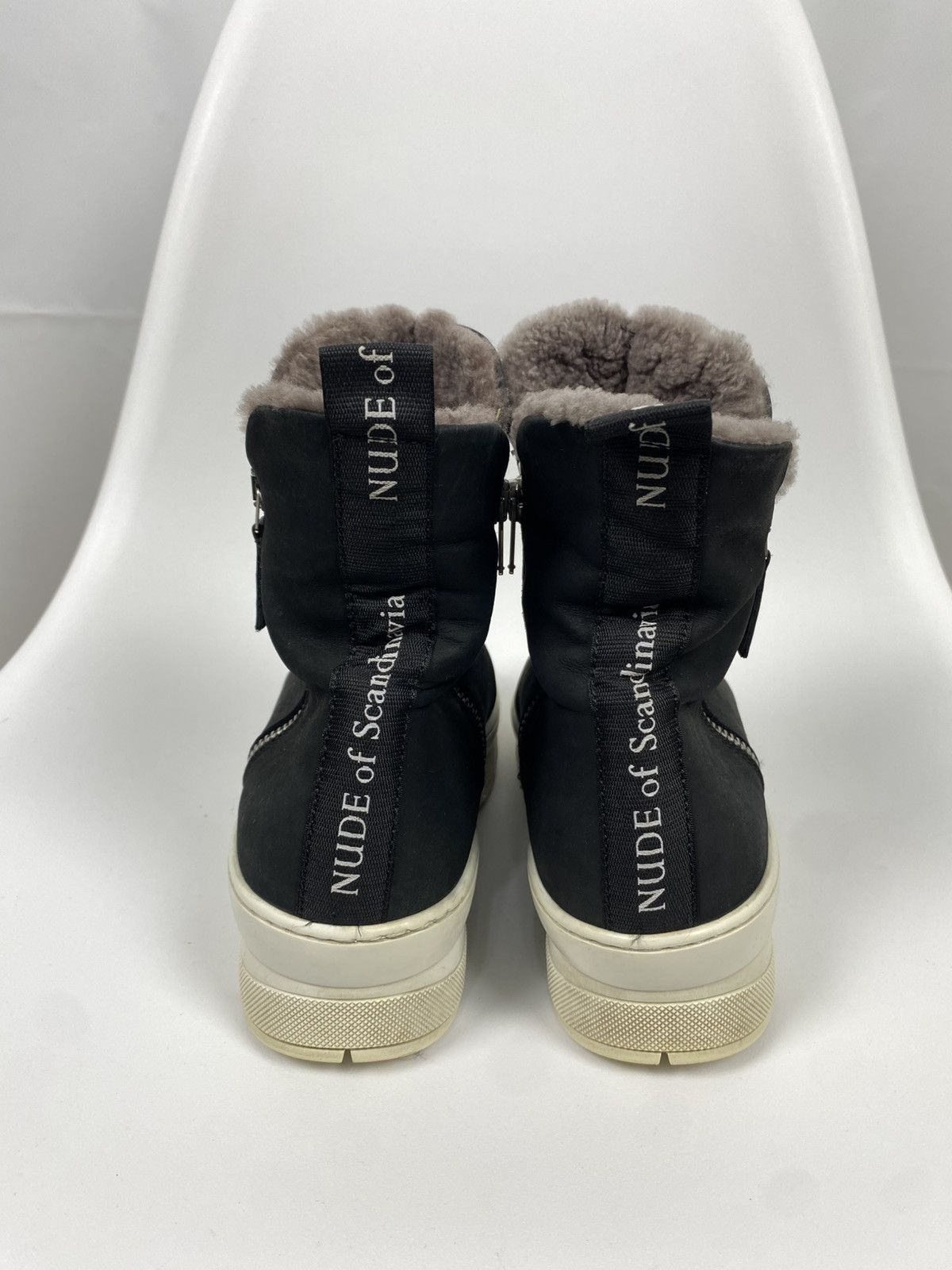 Nude Nude of Scandinavia Genuine Leather Boots Fur Trim size 39 Size US 9 / IT 39 - 3 Thumbnail