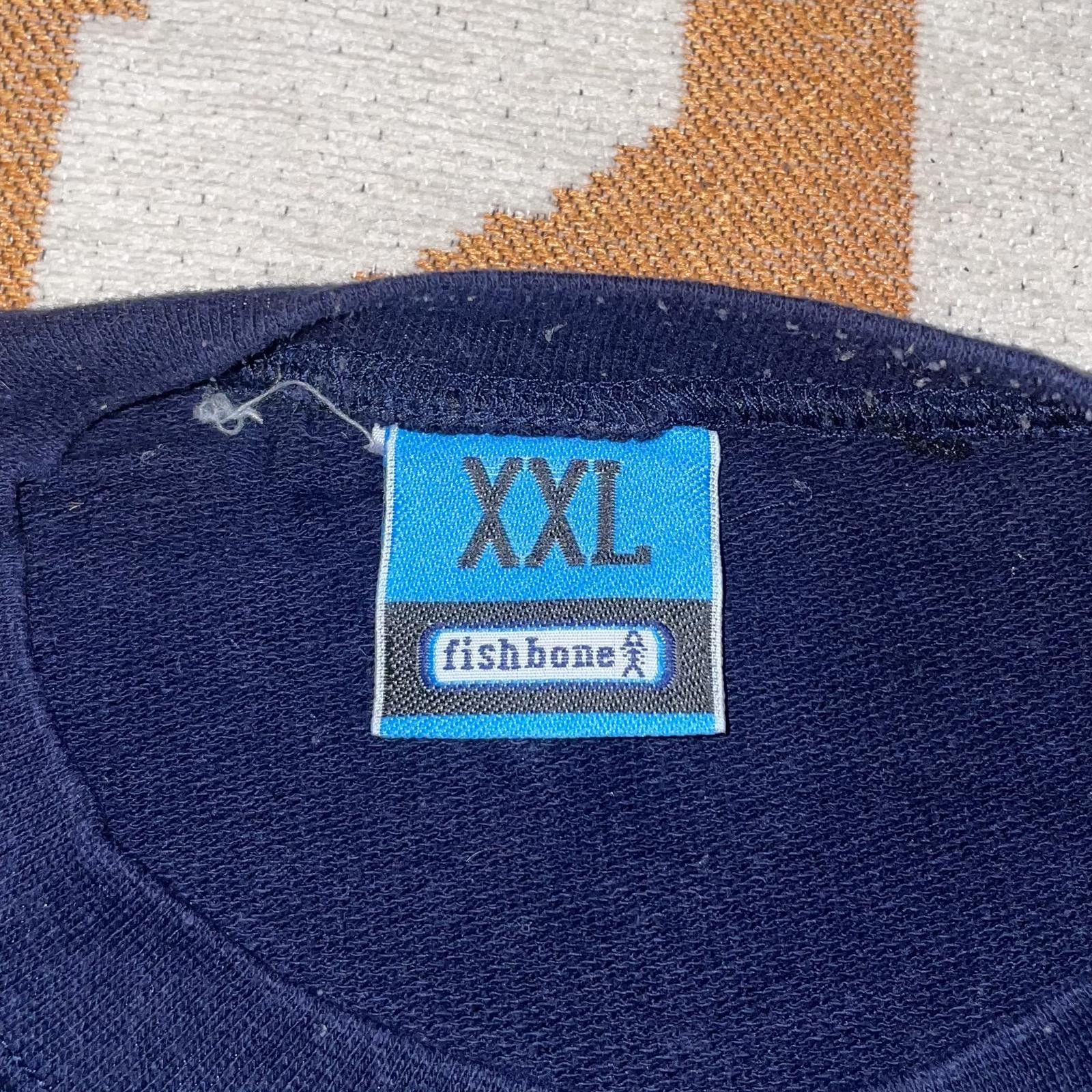 Survival of the Fashionest Fishbone 90s Embroidered T-Shirt XXL Size US XXL / EU 58 / 5 - 5 Thumbnail