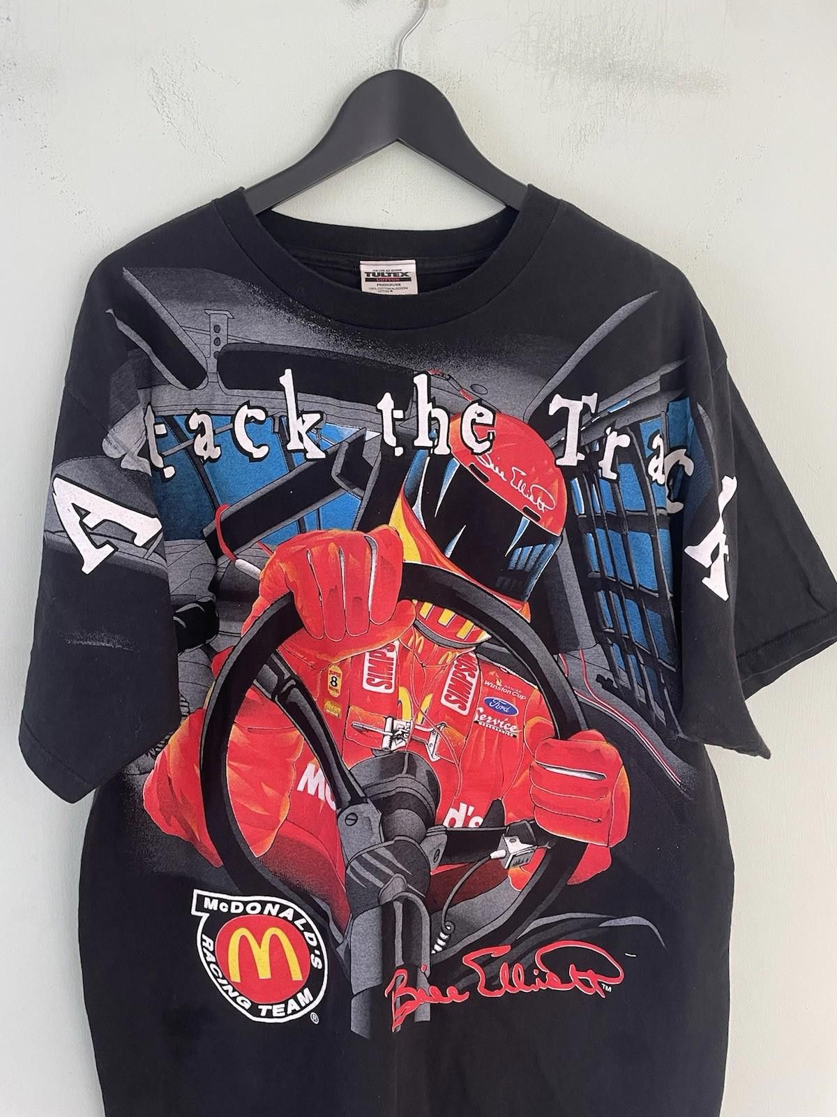Designer Vintage 1998 Nascar 90s Bill Elliot Attack The Track XL Size US XL / EU 56 / 4 - 4 Thumbnail
