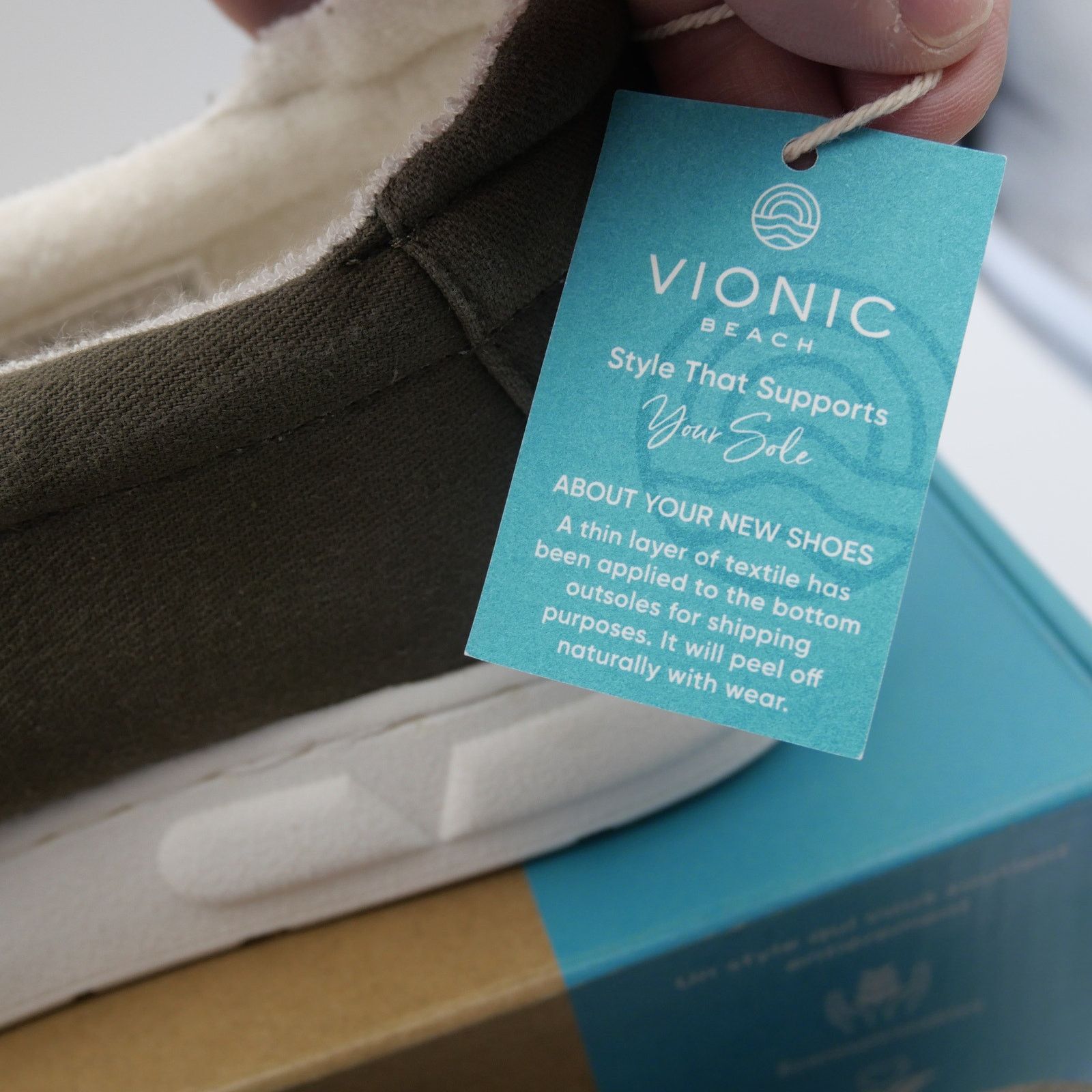 Vionic NEW Vionic Men's 8.5 Seaview Olive Canvas Shoes Slip-On Size US 8.5 / EU 41-42 - 3 Thumbnail