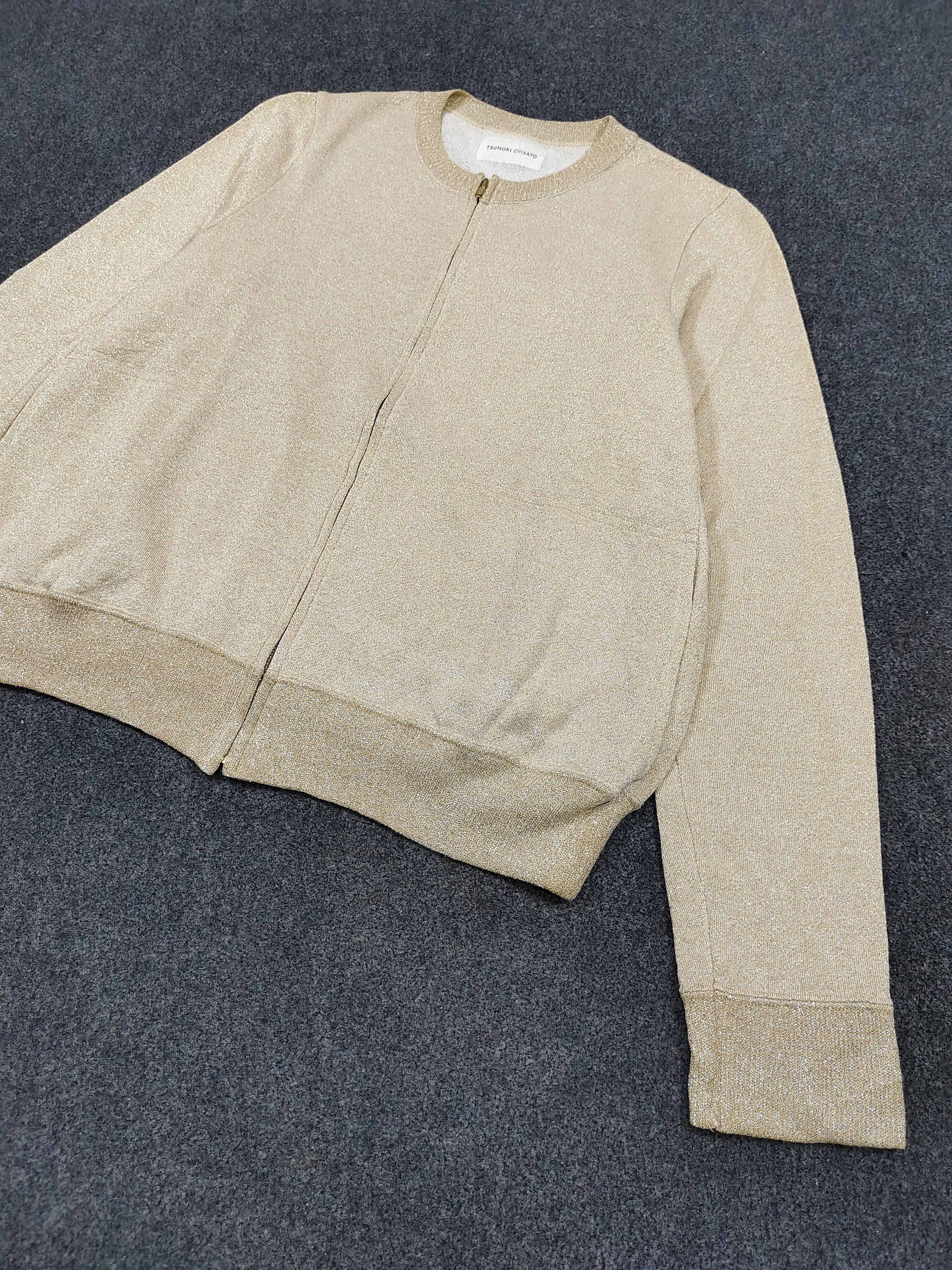 Tsumori Chisato 🇯🇵 Tsumori Chisato 🇯🇵 Gold Glitter Zip Sweater Size M / US 6-8 / IT 42-44 - 5 Thumbnail