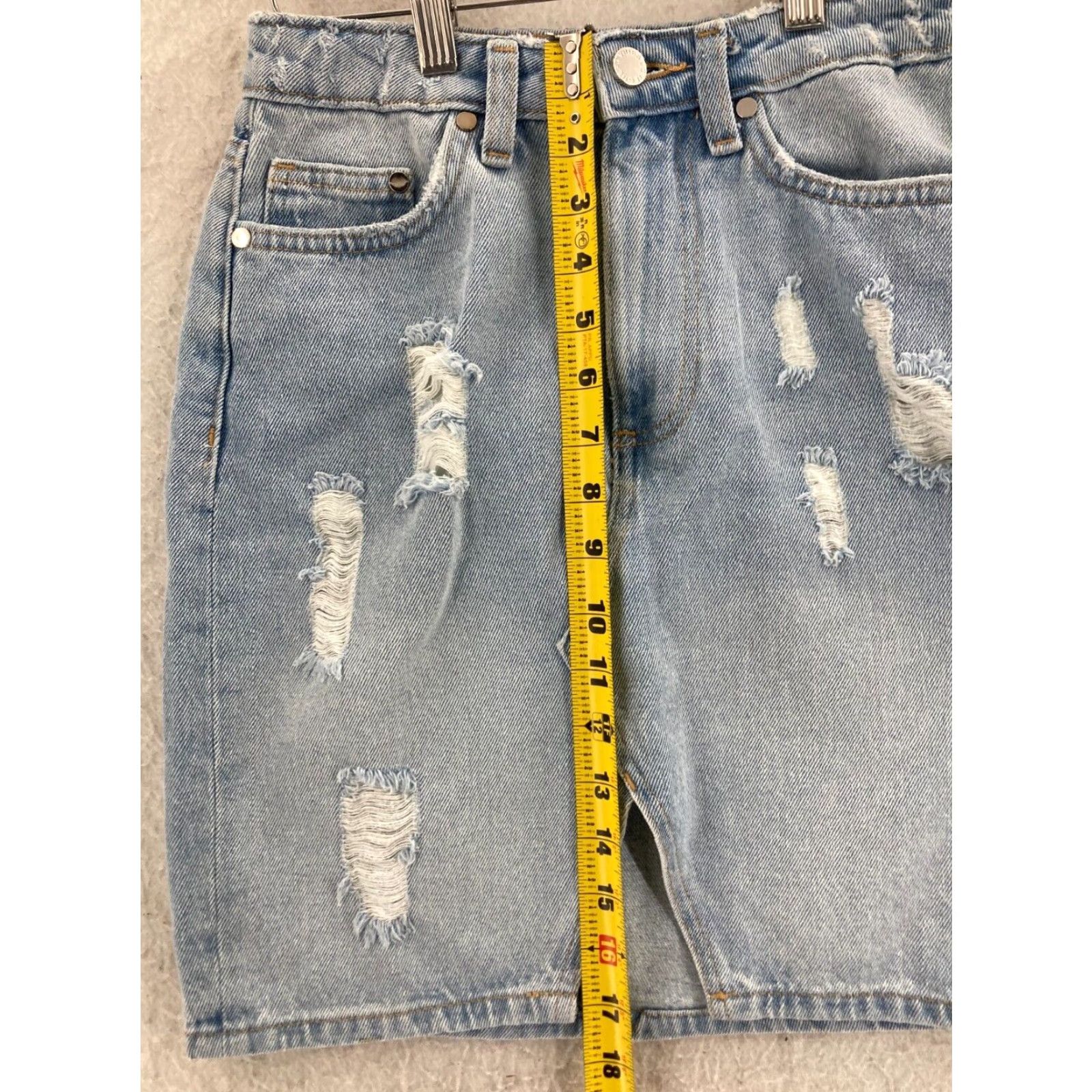 H&M H&M Jean Skirt Womens 4 Distressed NWT Size 27" / US 4 / IT 40 - 4 Thumbnail