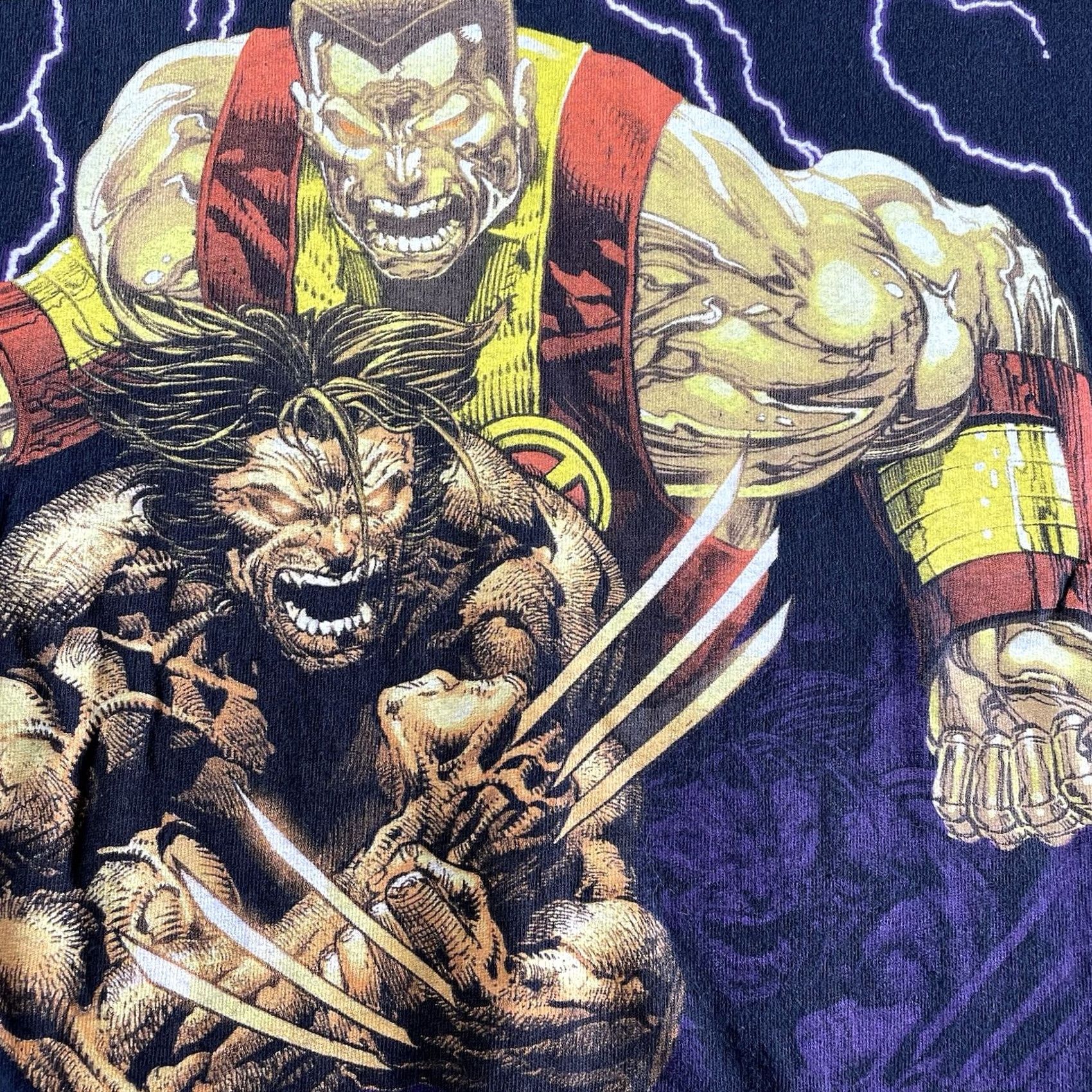Vintage Wolverine Shirt Men M X-Men Marvel Comics Colossus CVLA Tee Superhero Black Size US M / EU 48-50 / 2 - 3 Thumbnail