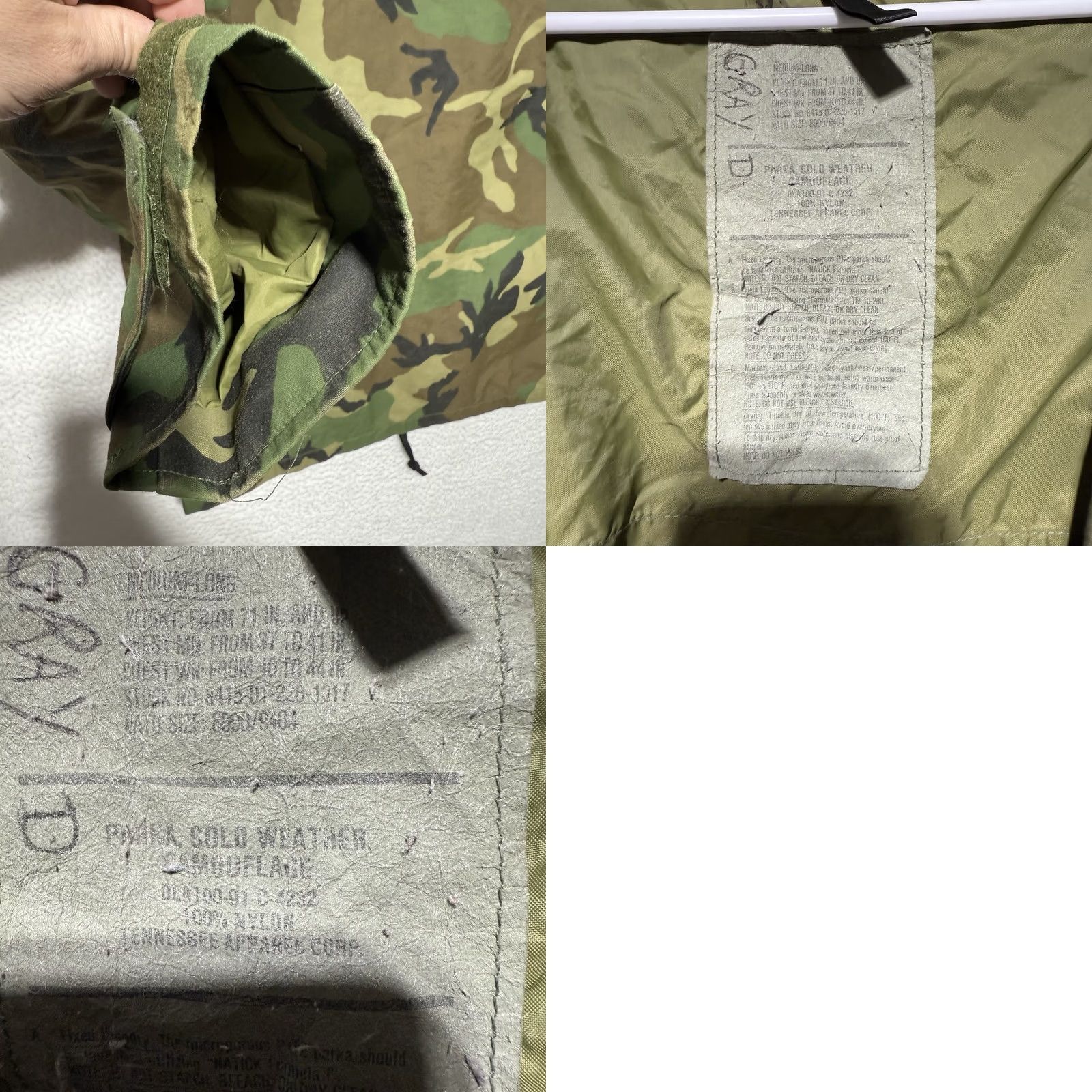 Vintage VINTAGE US Army Parka Jacket Men Hooded Camouflage Green Long Regular Size M Fall Winter Casual Size US M / EU 48-50 / 2 - 8 Thumbnail